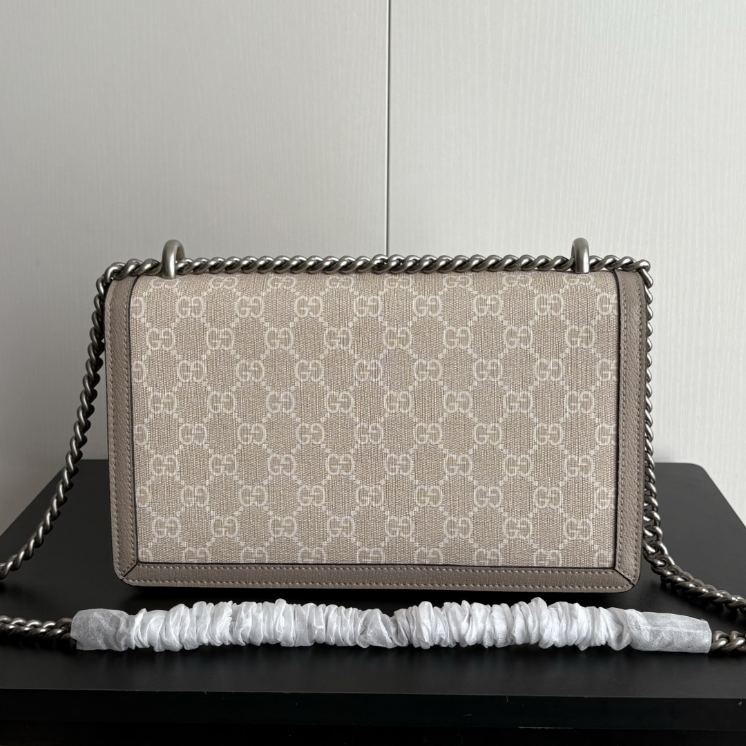 Gucci Dionysus Medium GG-Jacquard Shoulderbag - Beige and white