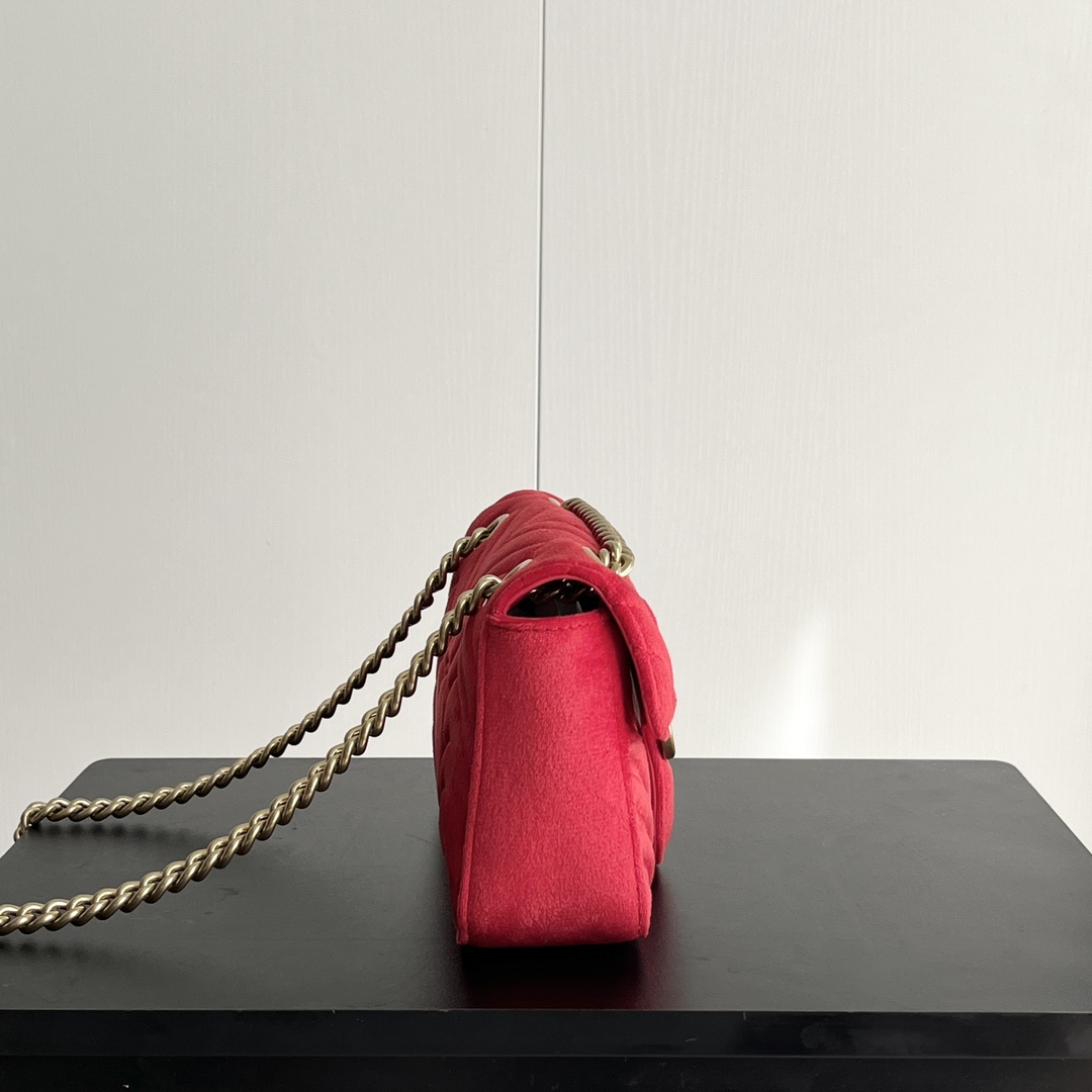 Gucci GG Marmont Velvet Collection - Red Bag