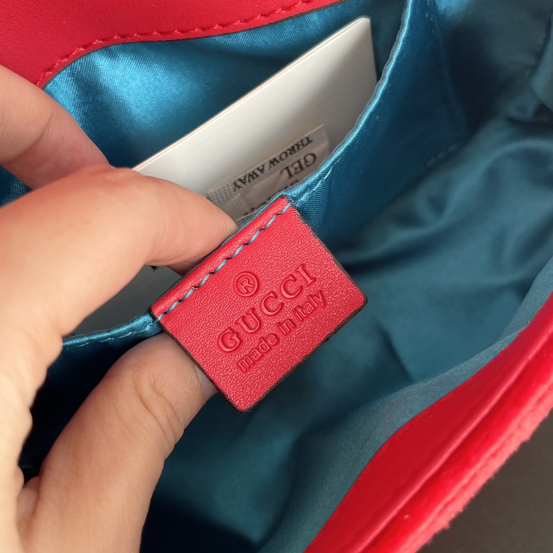 Gucci GG Marmont Velvet Collection - Red Bag