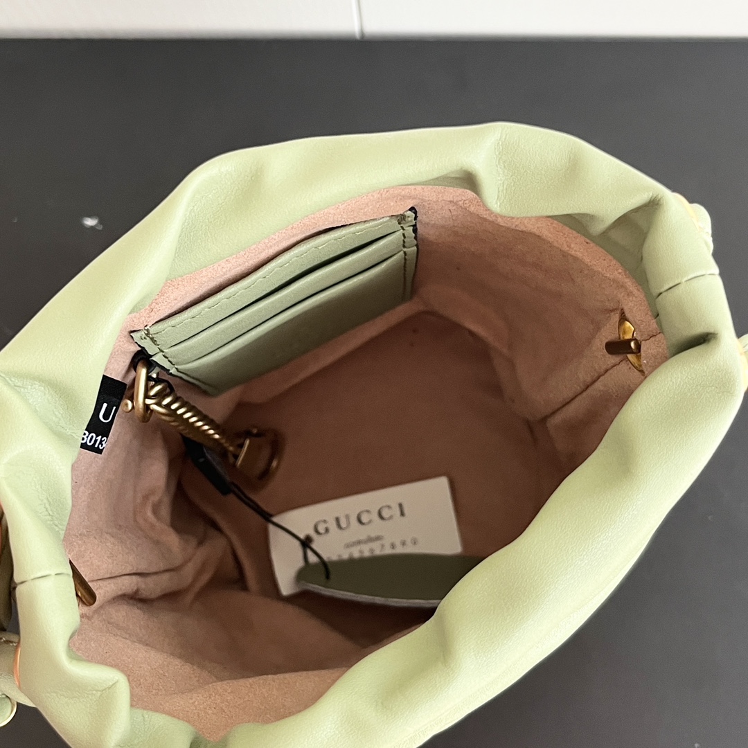 Gucci GG marmont mini bucket bag Green - Bag