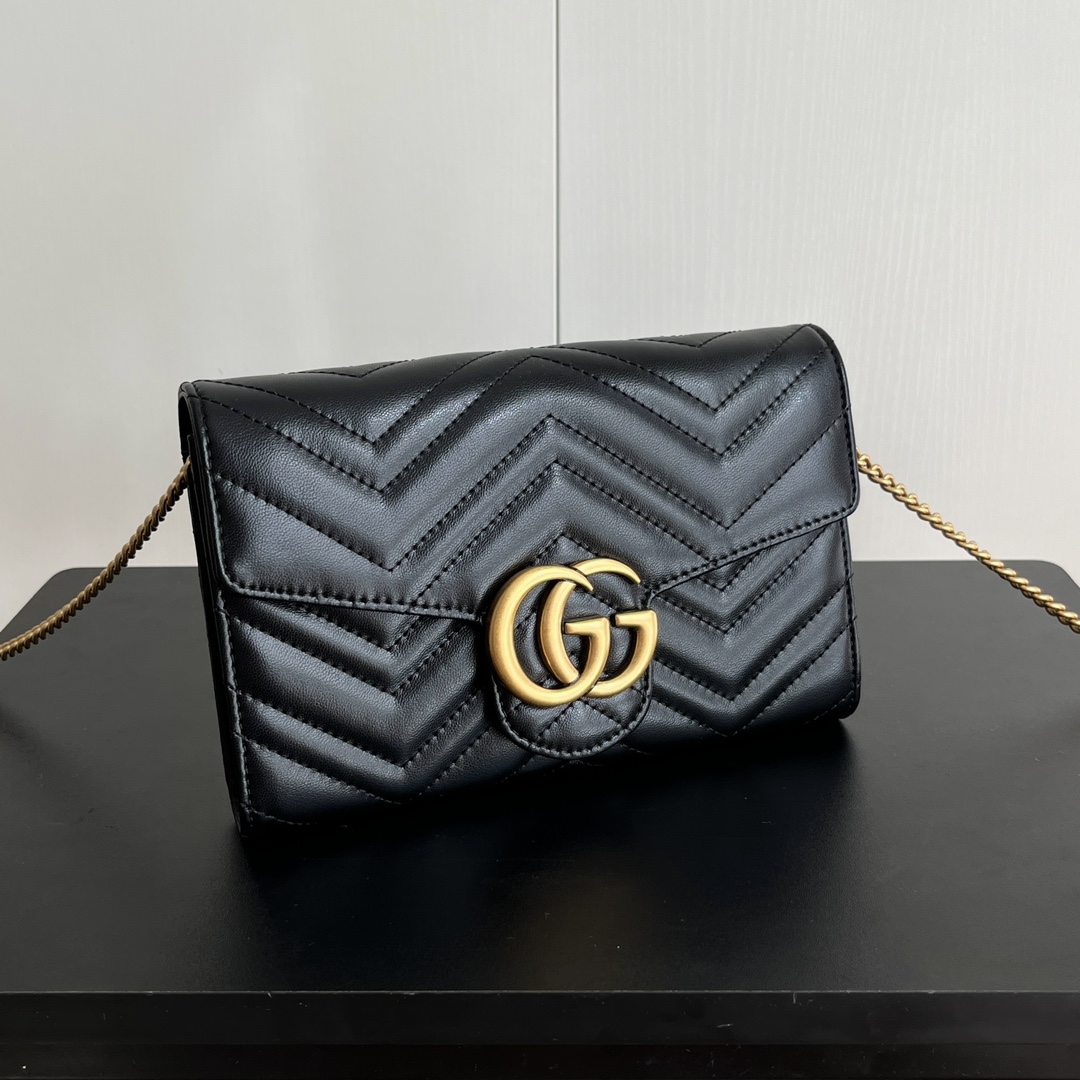 Gucci Marmont Chain Wallet - BlackWallet