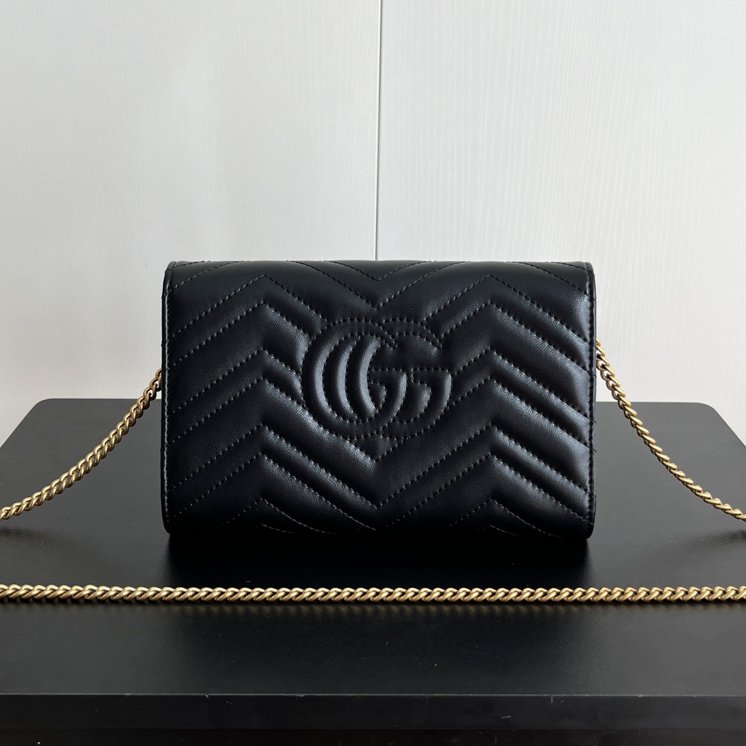 Gucci Marmont Chain Wallet - BlackWallet