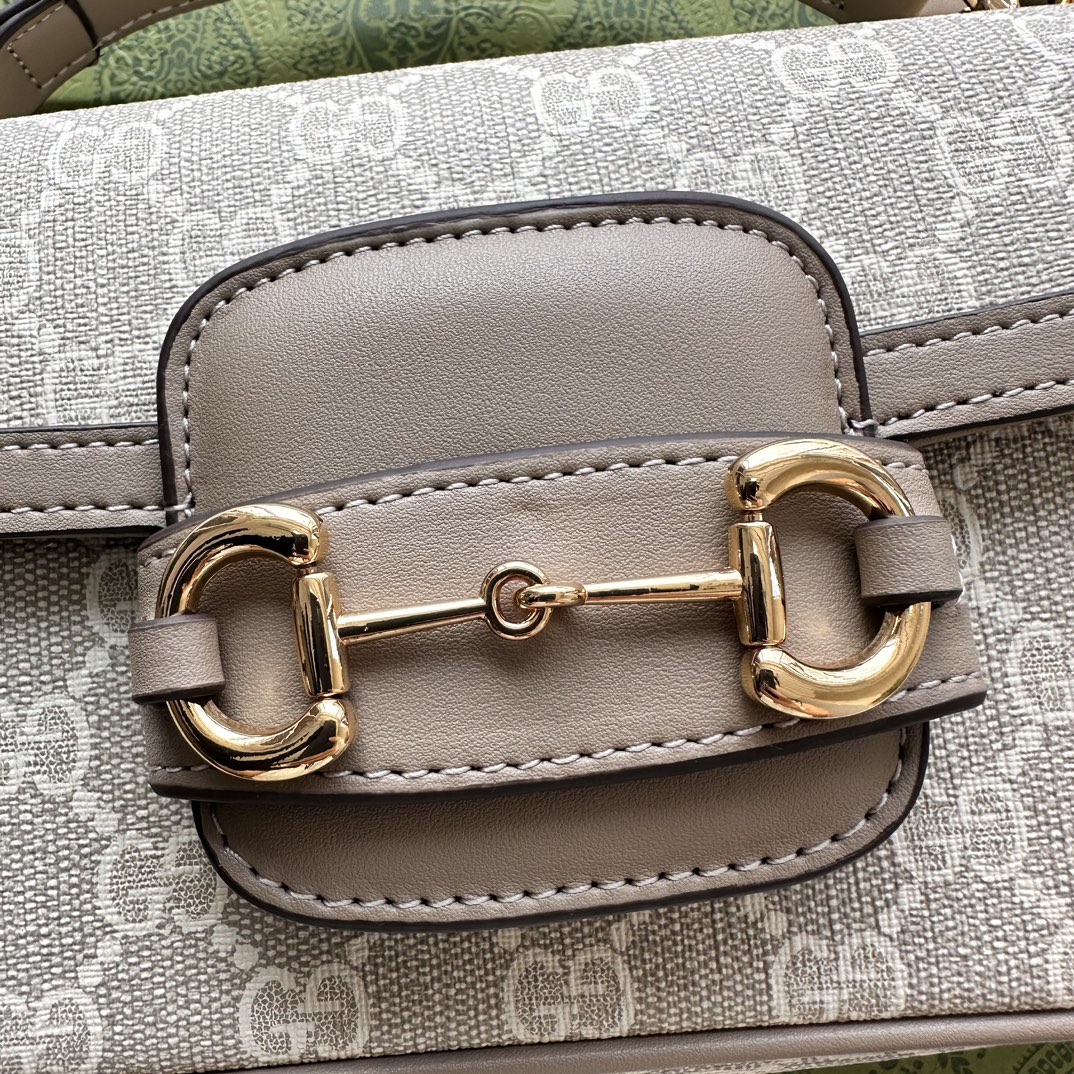 Gucci Horsebit 1955 Small Grey Shoulder Bag