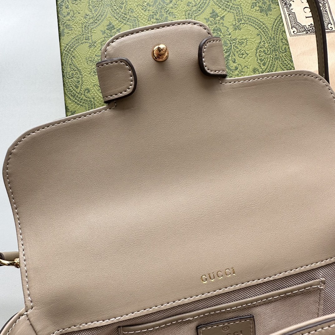 Gucci Horsebit 1955 Small Grey Shoulder Bag