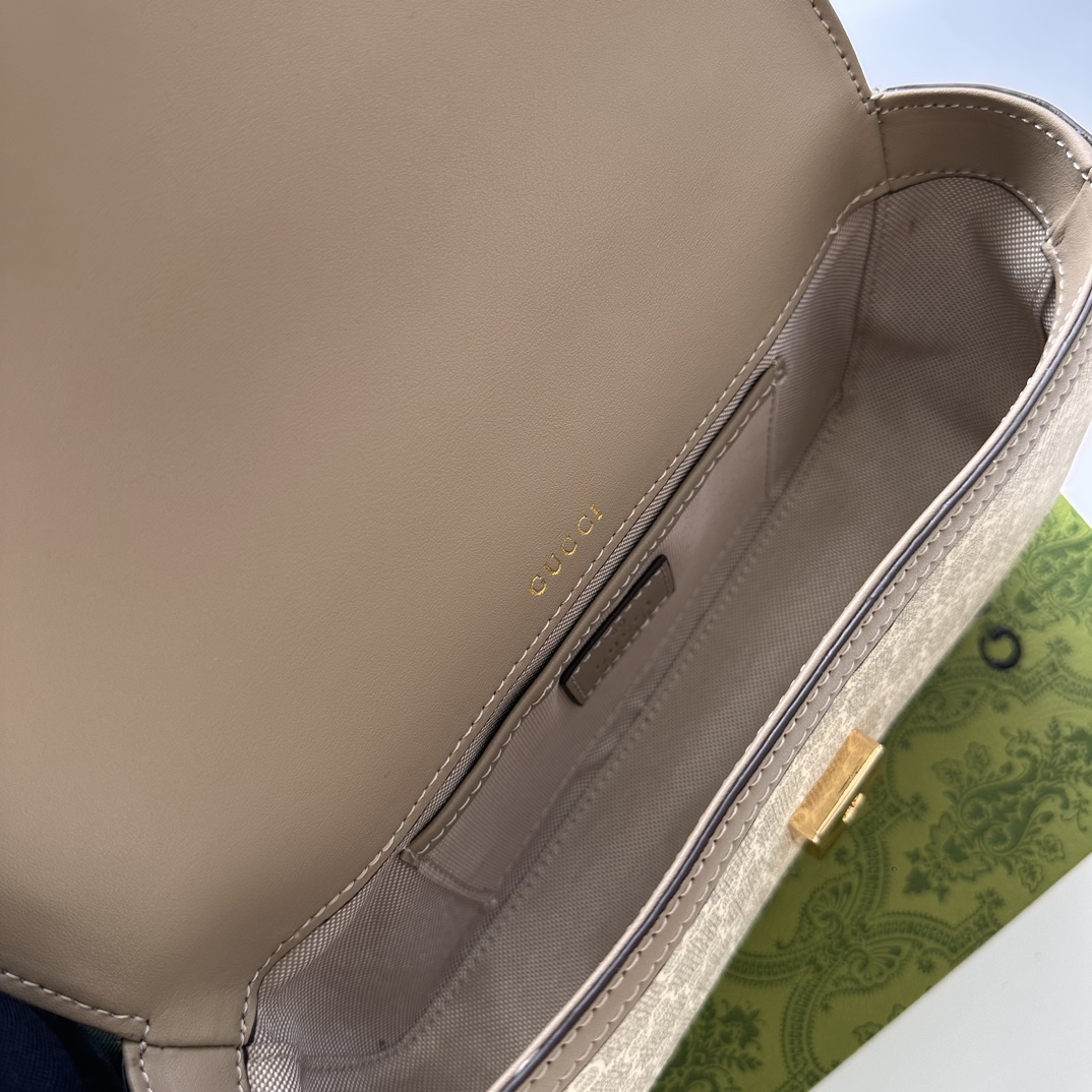 Gucci Horsebit 1955 Small Grey Shoulder Bag