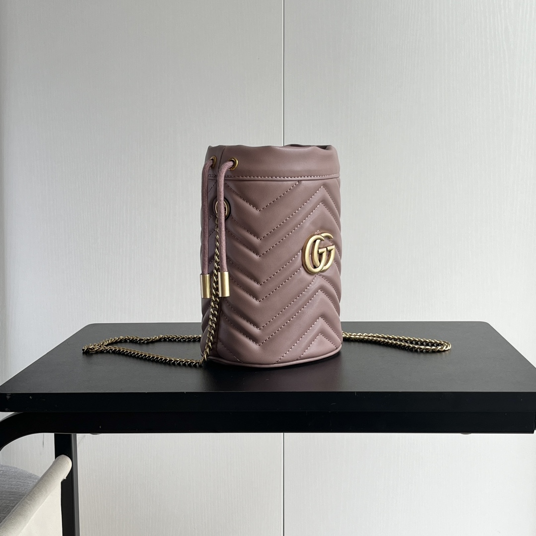 Gucci GG marmont mini bucket bag Beige - Bag