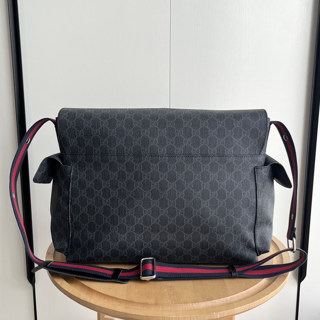 GUCCI GG Diaper Bag Black Monogram