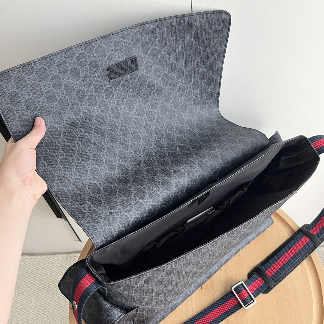 GUCCI GG Diaper Bag Black Monogram