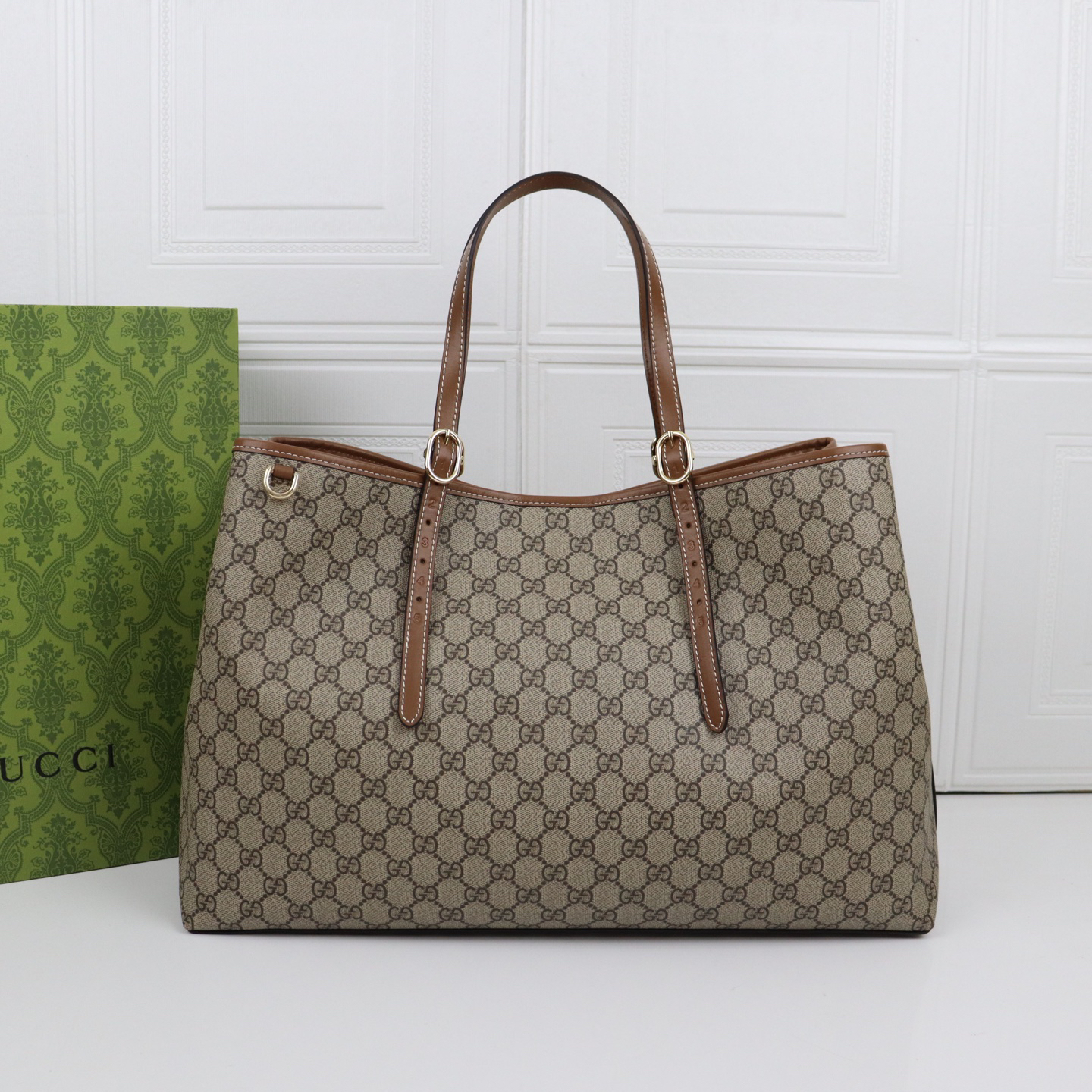 Gucci GG Emblem Maxi brown tote bag