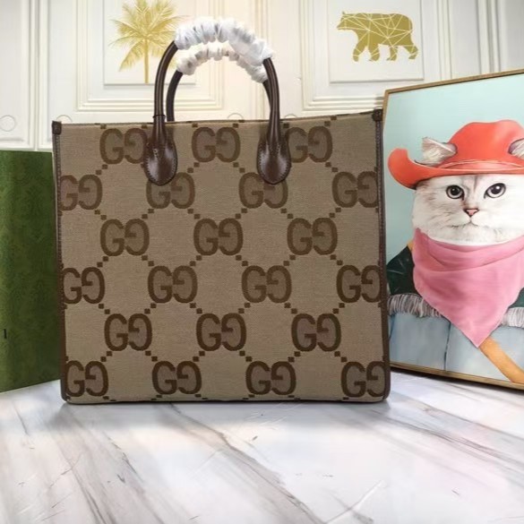 GUCCI Branded Shoulder Bag Jumbo GG Tote Bag