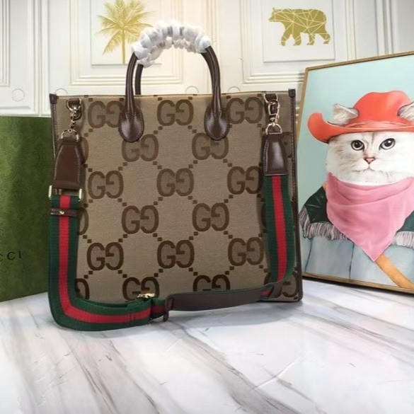 GUCCI Branded Shoulder Bag Jumbo GG Tote Bag