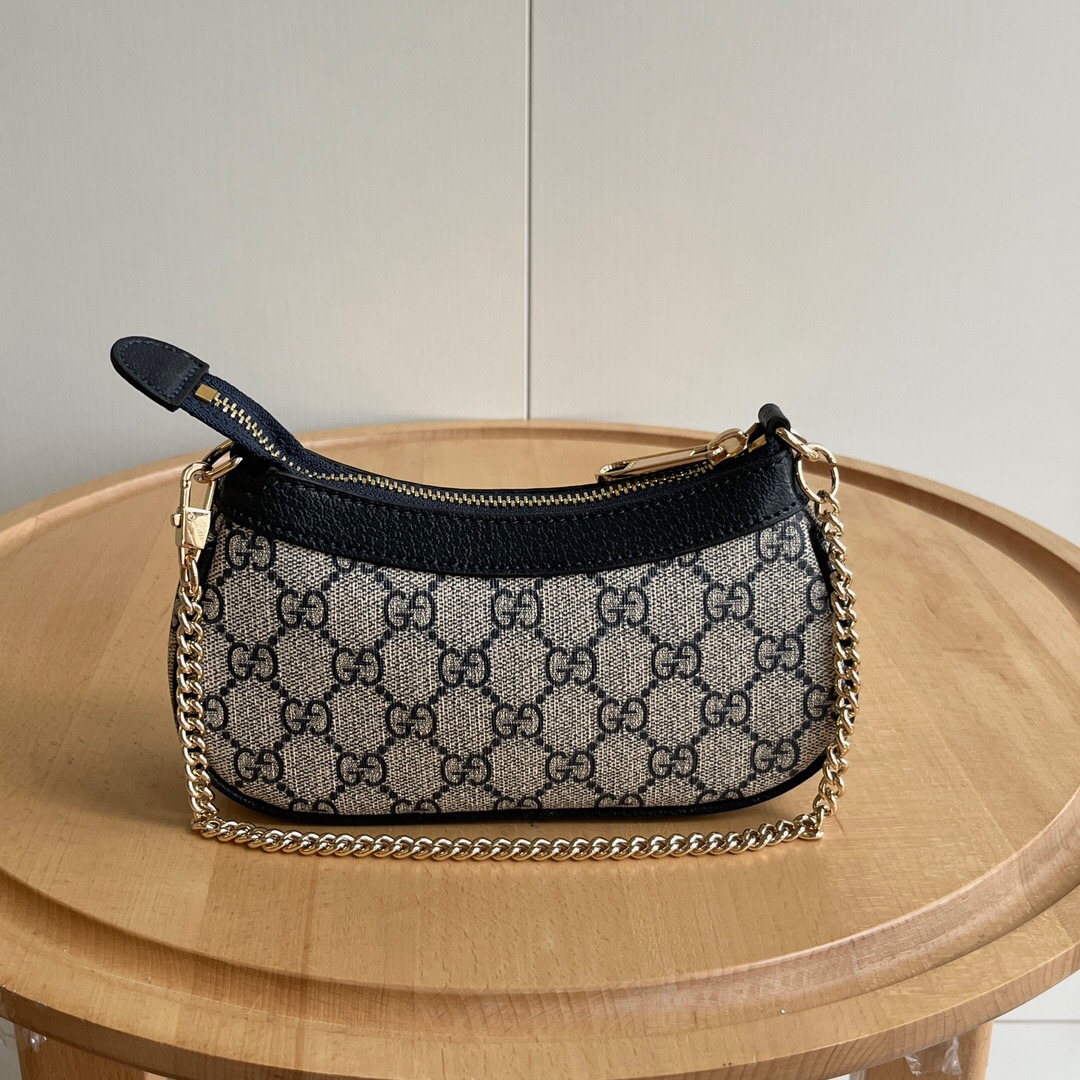 Gucci Ophidia Collection Mini Handbag - Beige And Black Bag