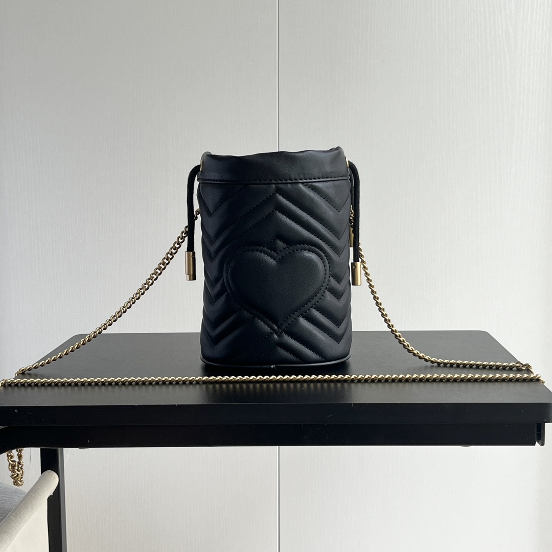 Gucci GG marmont mini bucket bag Black - Bag