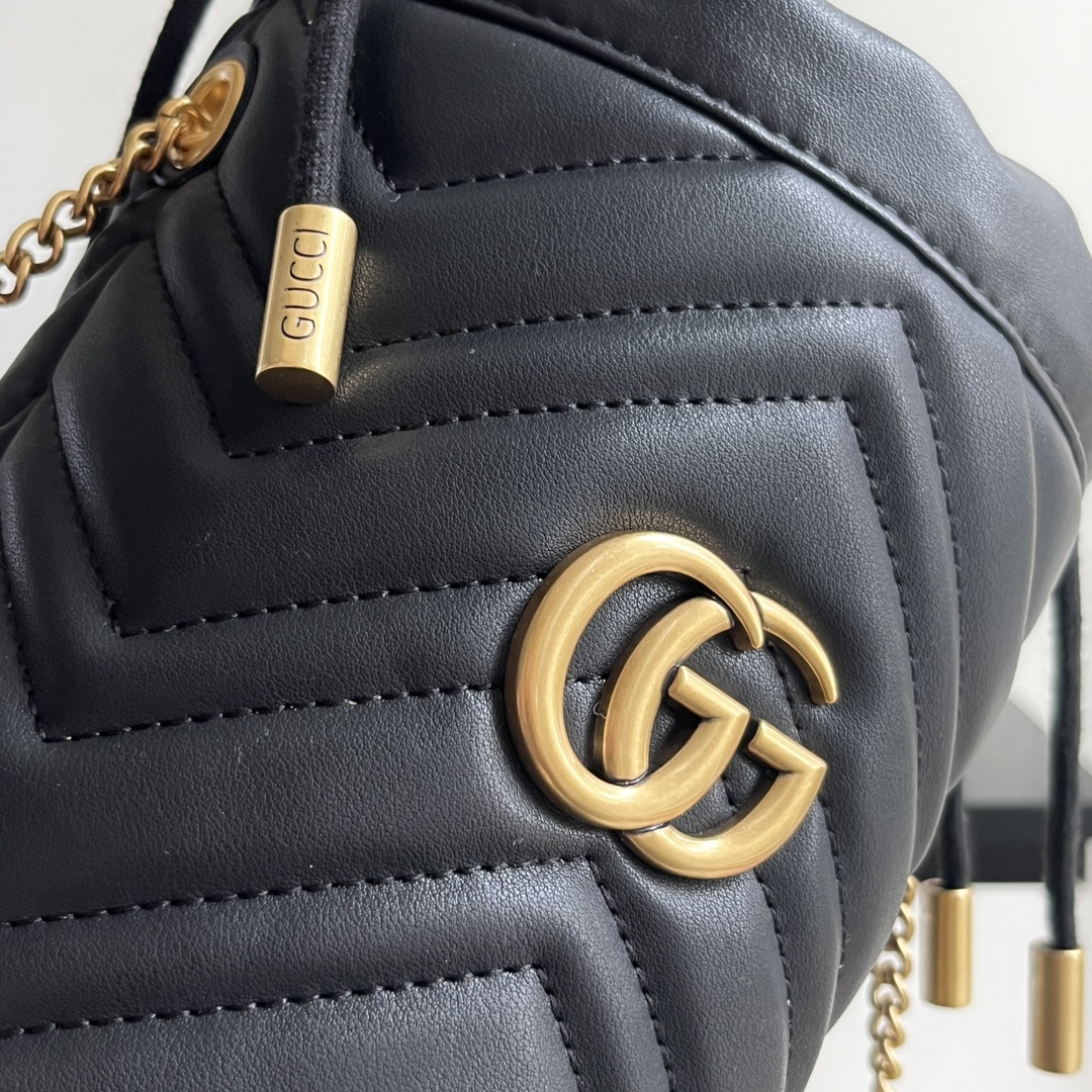 Gucci GG marmont mini bucket bag Black - Bag