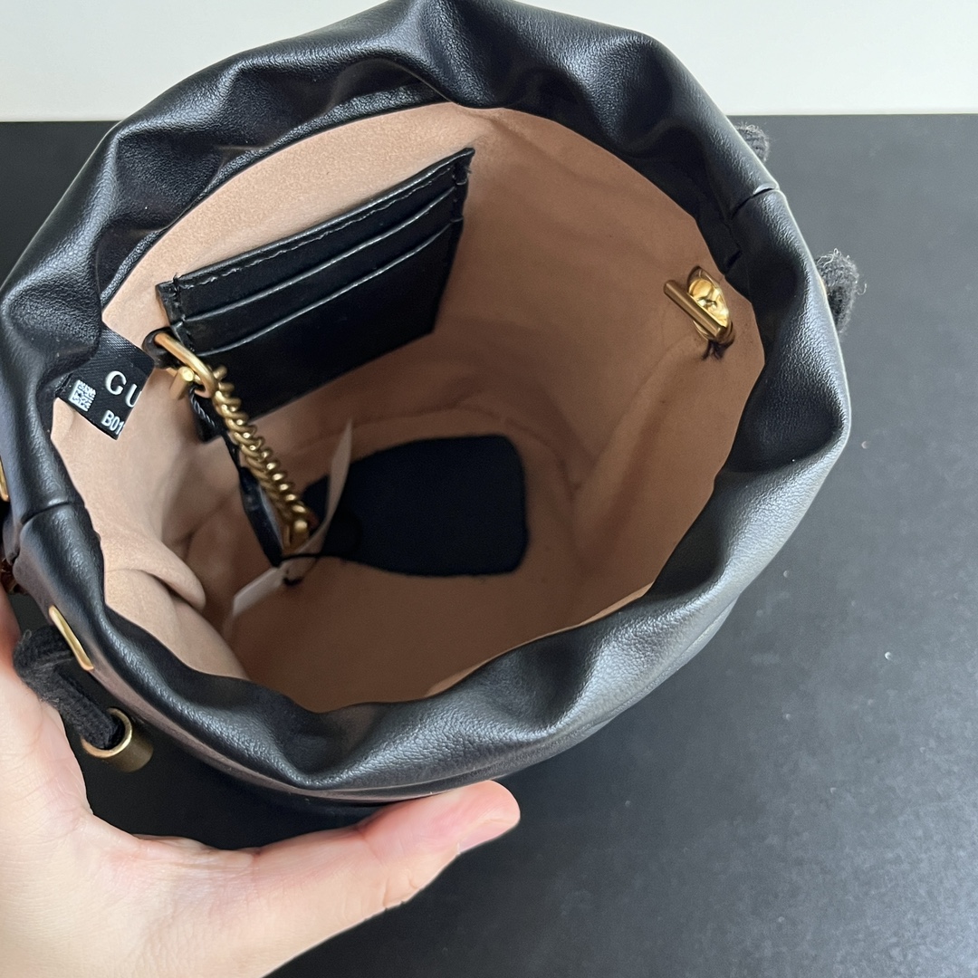 Gucci GG marmont mini bucket bag Black - Bag