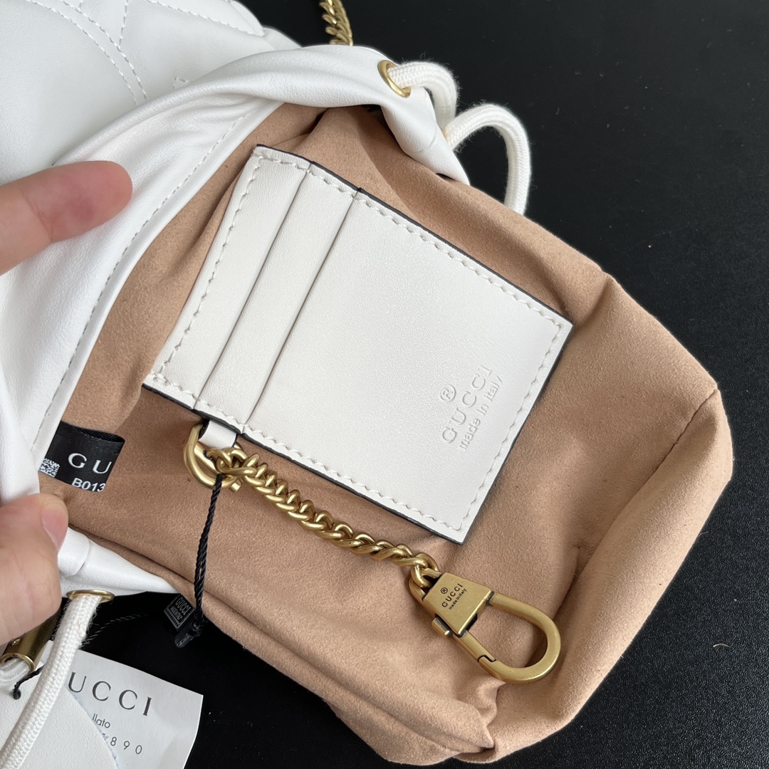 Gucci GG marmont mini bucket bag White - Bag