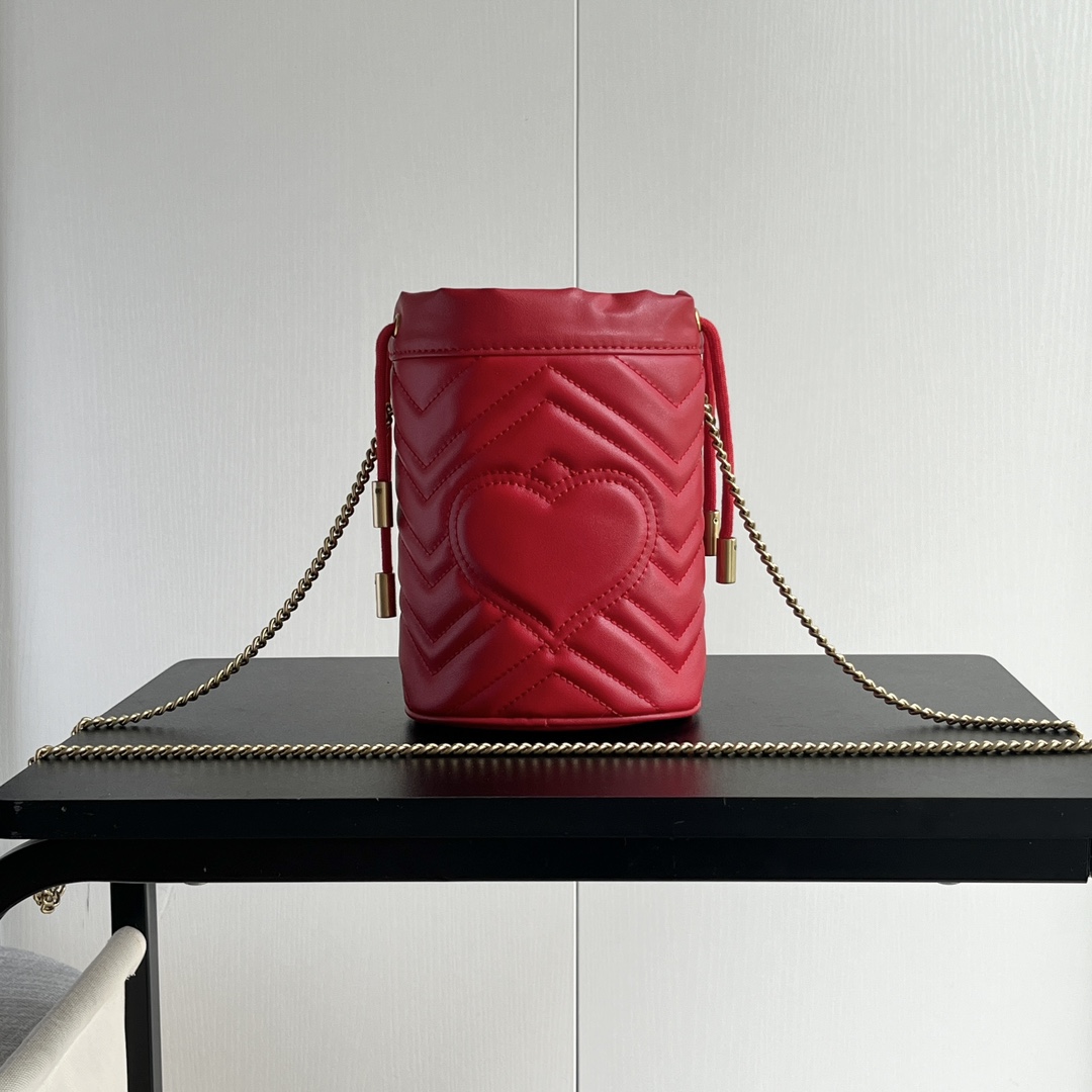 Gucci GG marmont mini bucket bag Red - Bag
