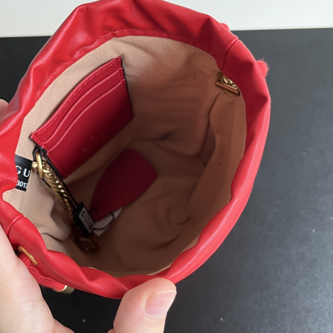 Gucci GG marmont mini bucket bag Red - Bag