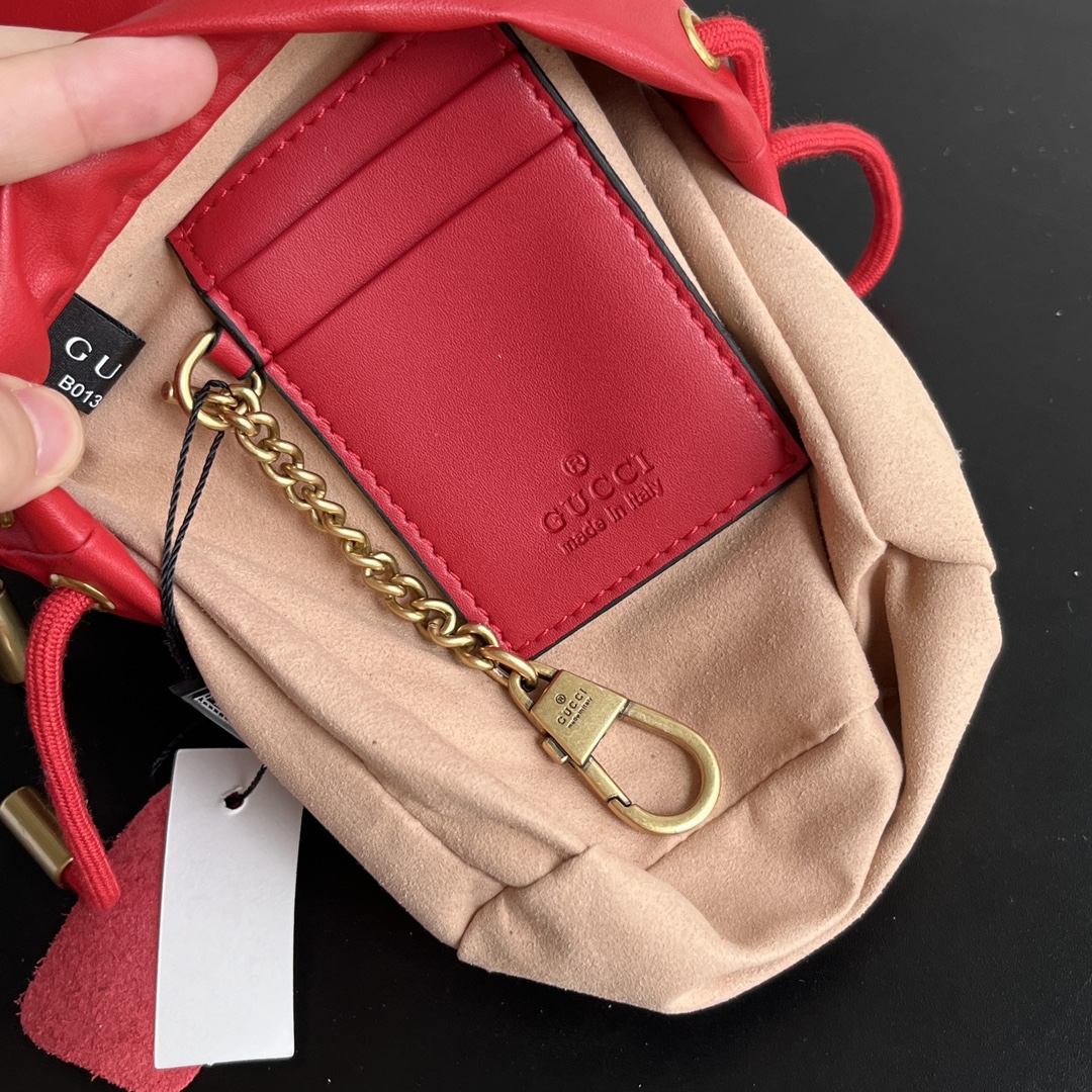 Gucci GG marmont mini bucket bag Red - Bag