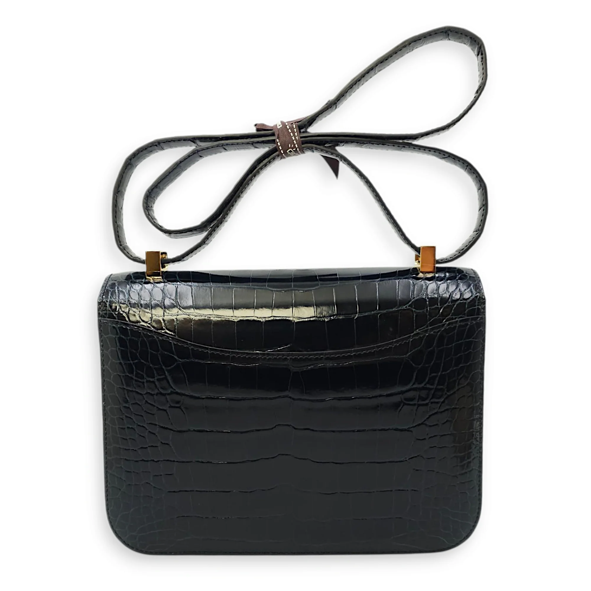 Constance 1 24 Vert Rousseau in Shiny Alligator, Gold hardware
