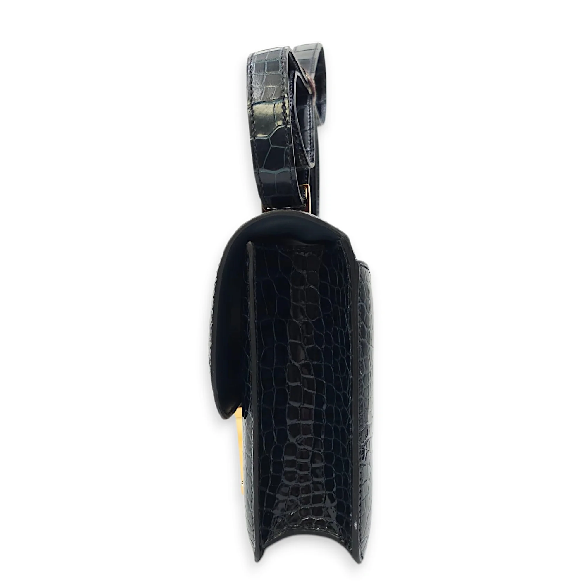 Constance 1 24 Vert Rousseau in Shiny Alligator, Gold hardware