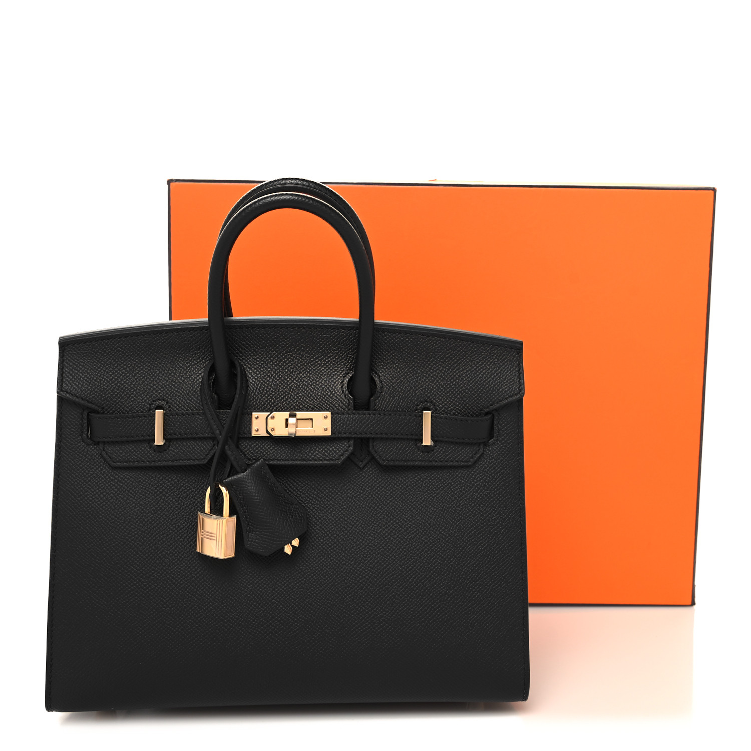 Epsom Birkin Sellier 25 Black（Golden Lock）