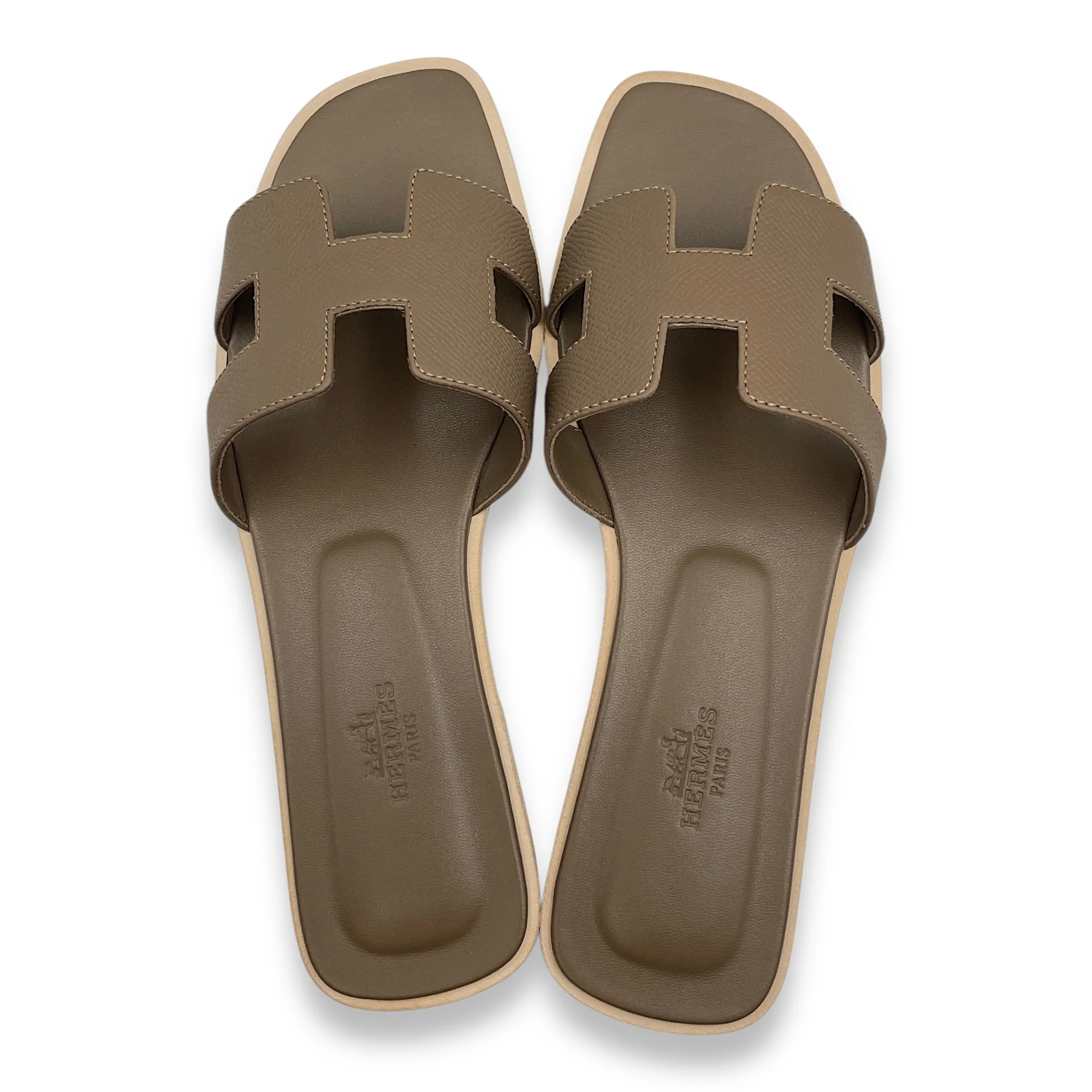 Oran 38 Etoupe Sandals in Epsom