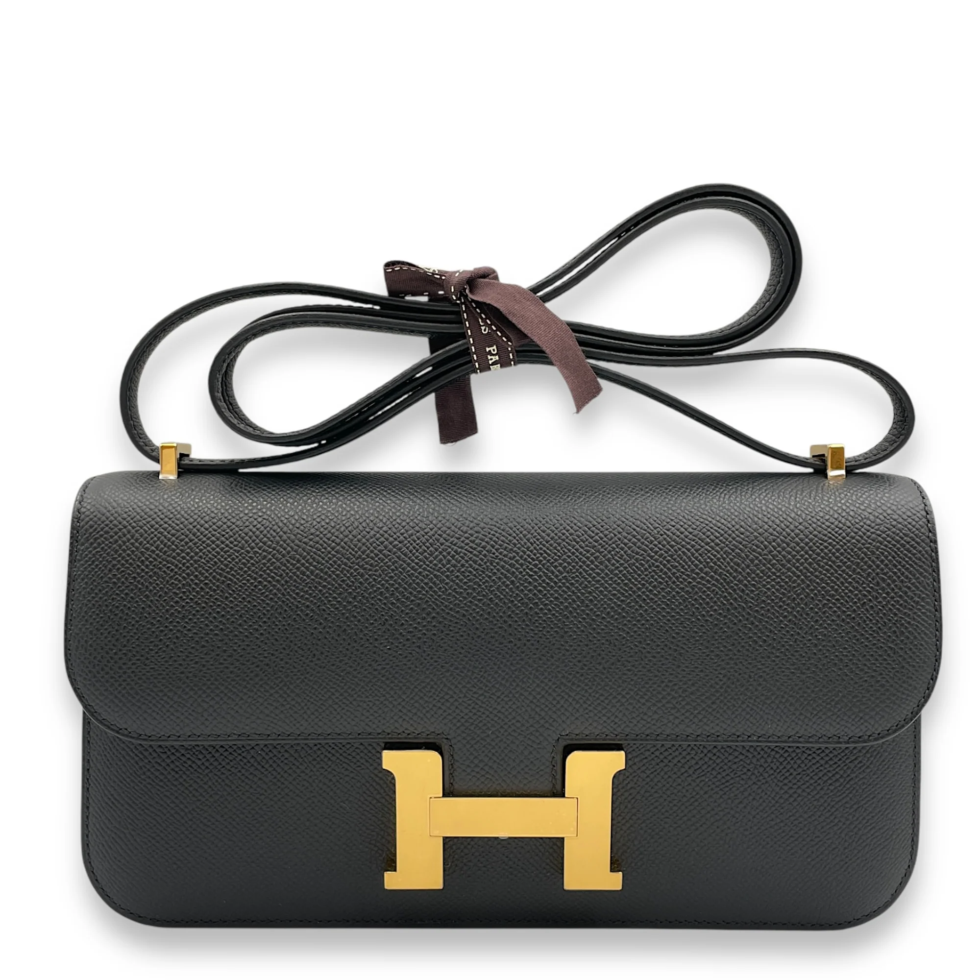 Constance Elan Black in Epsom, Gold hardware