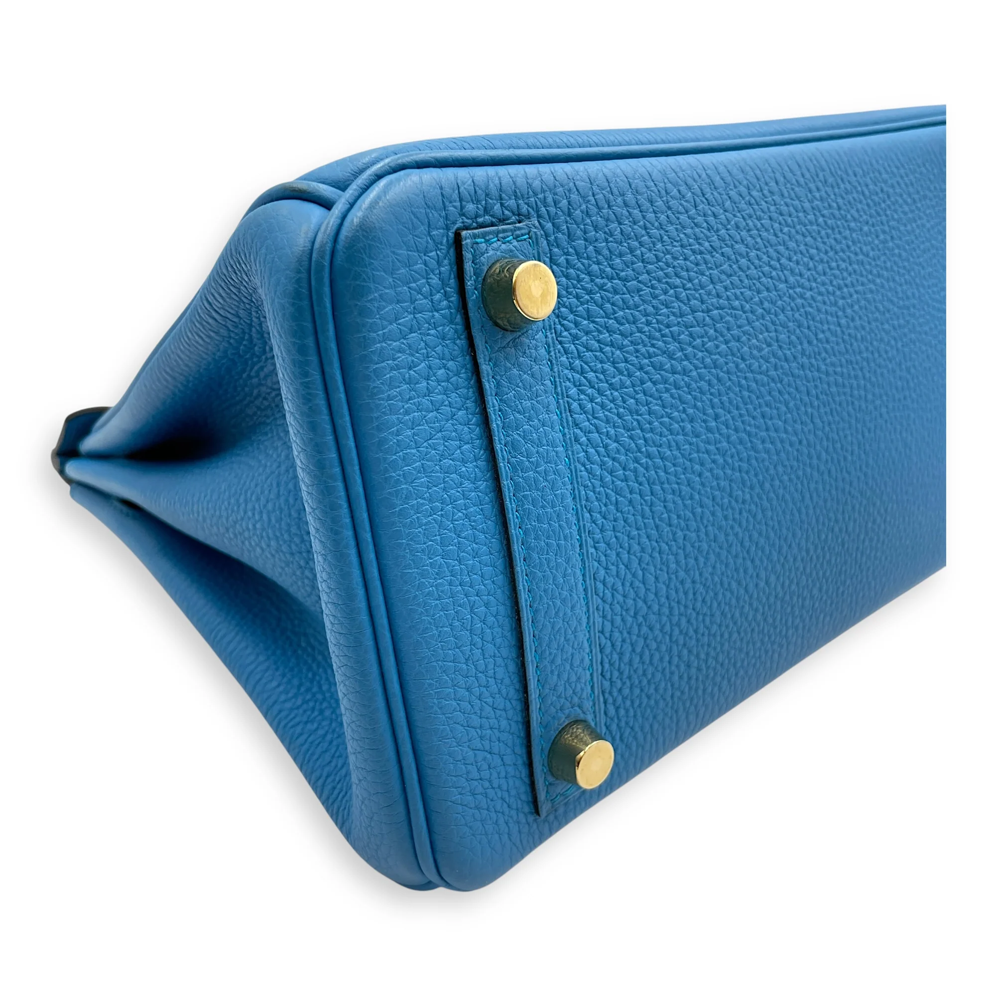 Birkin 25 Blue Zanzibar in Togo, Gold hardware