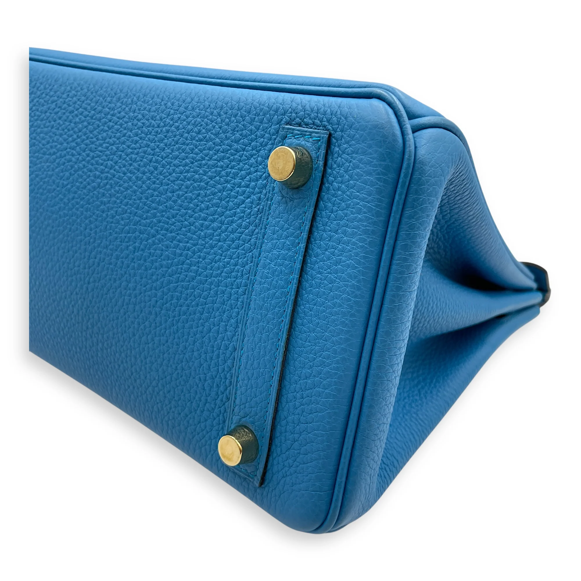 Birkin 25 Blue Zanzibar in Togo, Gold hardware