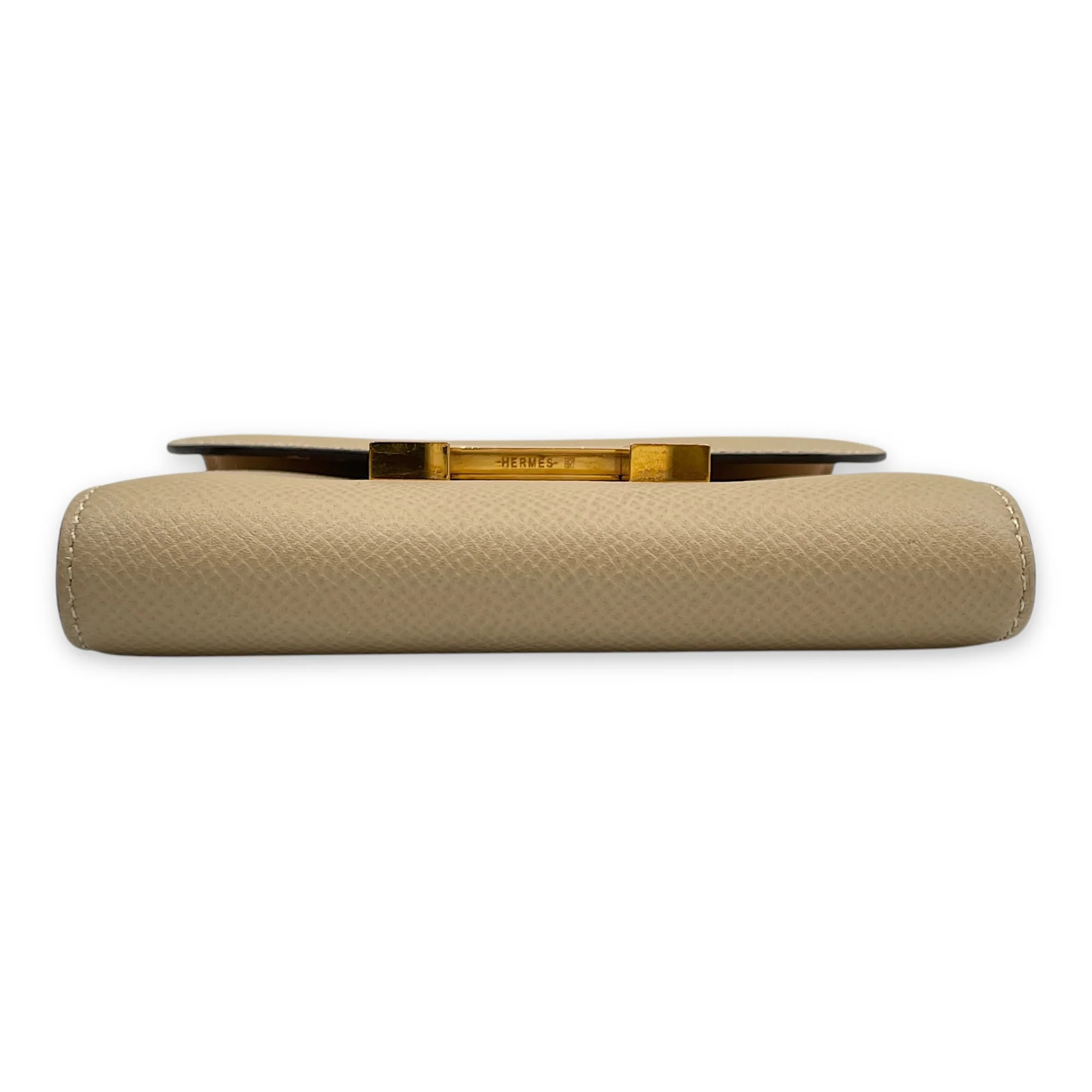 Constance Compact Trench Wallet in Epsom, Gold hardware