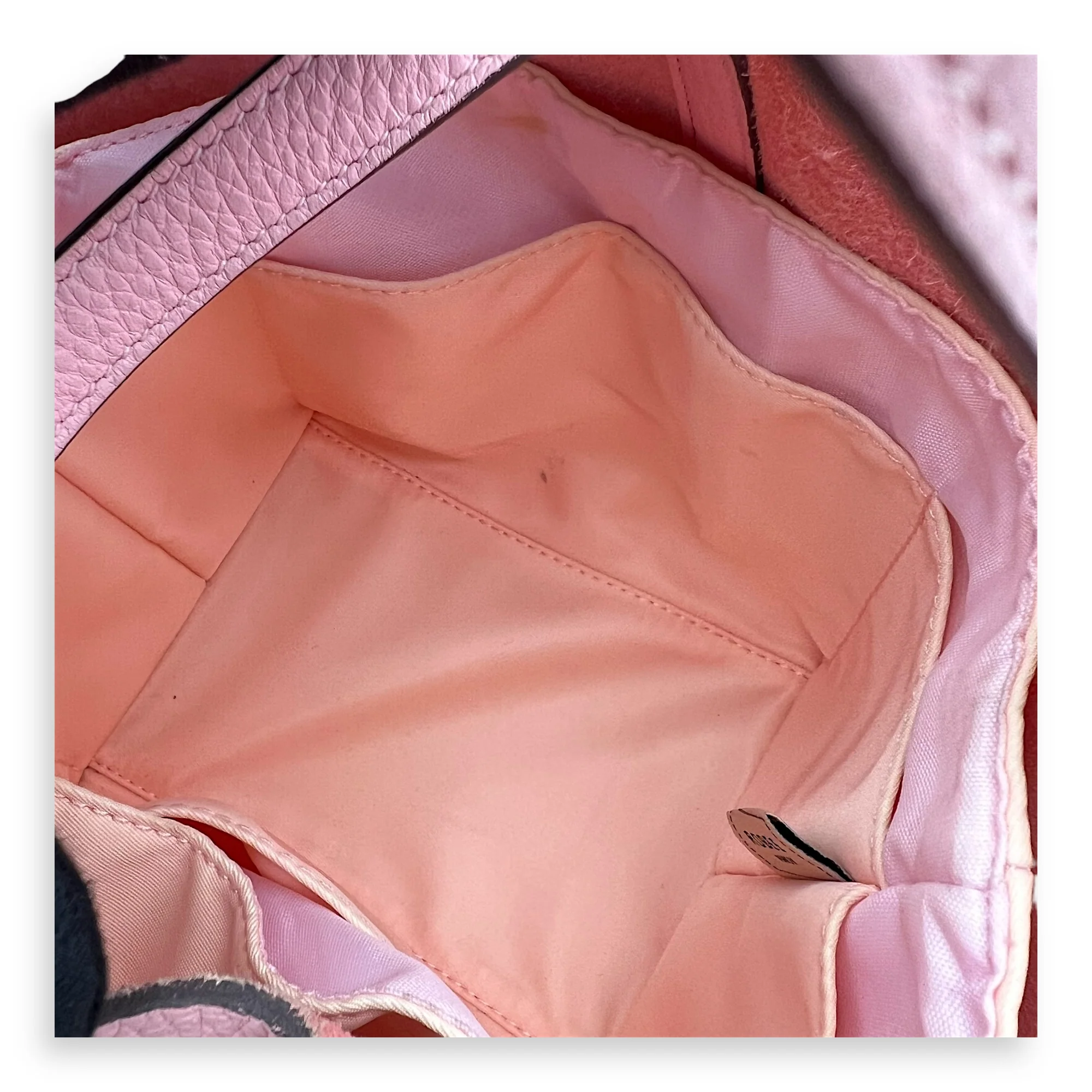 Picotin 18 Rose Sakura Top Handle Bag in Clemence, Palladium hardware