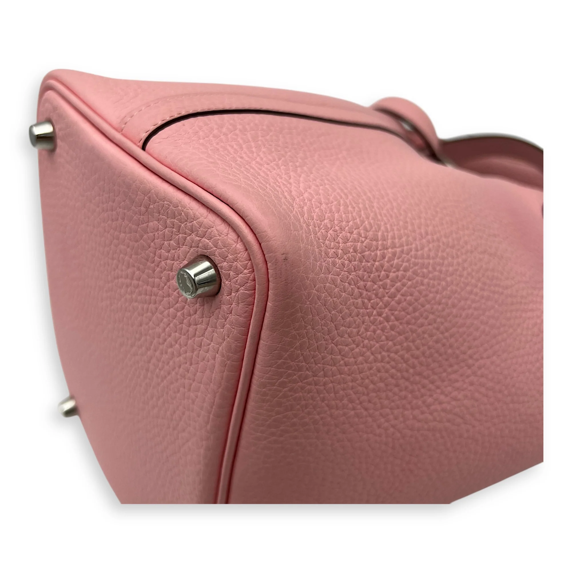 Picotin 18 Rose Sakura Top Handle Bag in Clemence, Palladium hardware