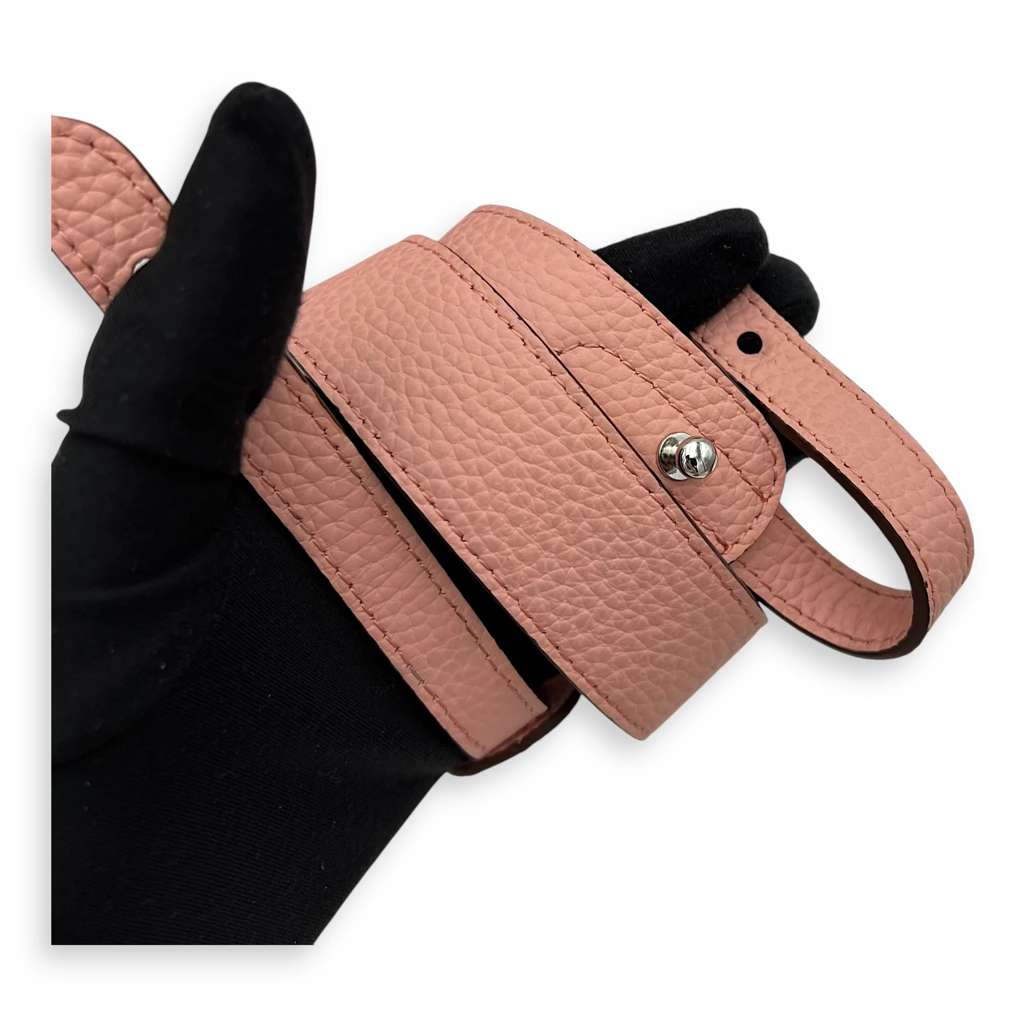 Picotin 18 Rose Sakura Top Handle Bag in Clemence, Palladium hardware