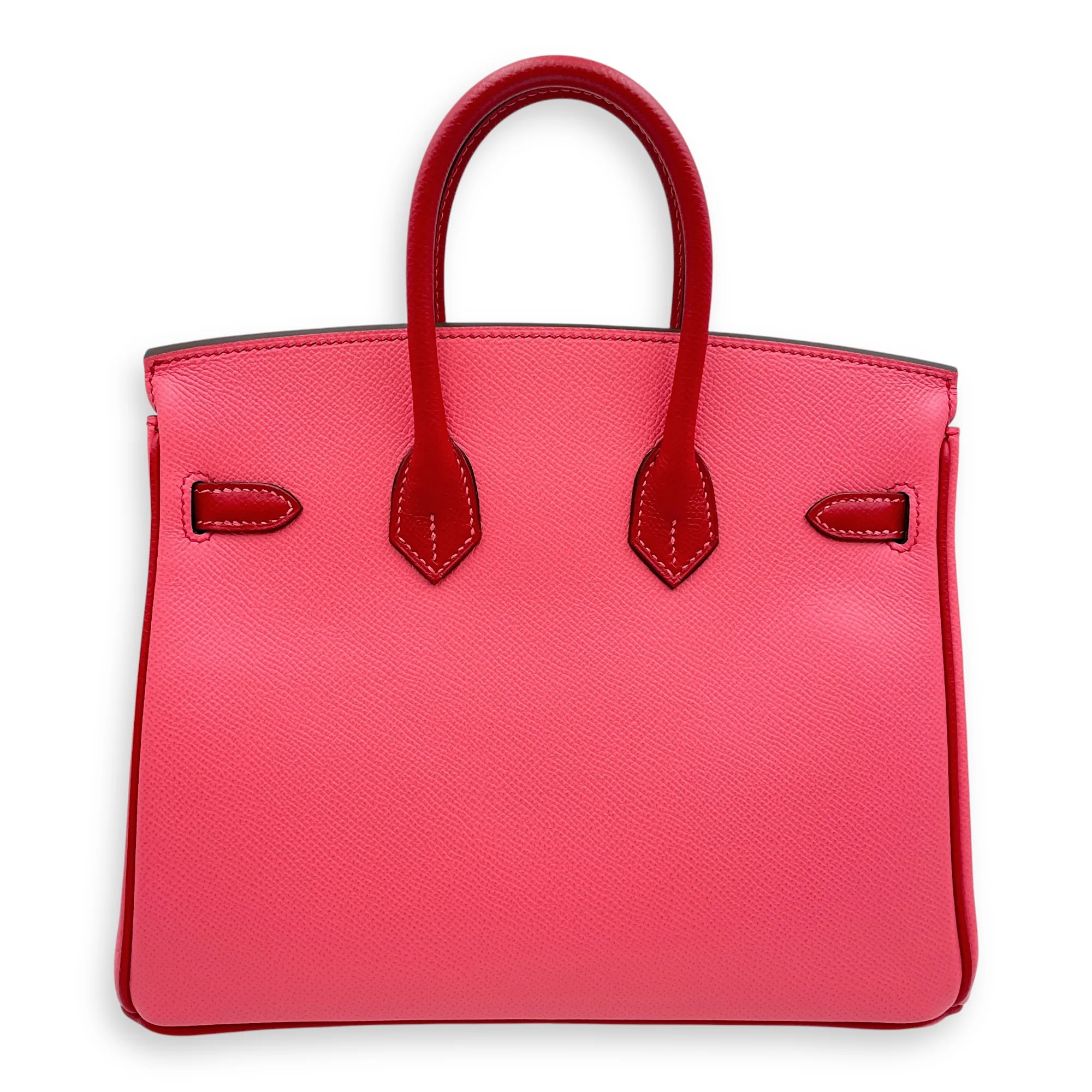 HSS Birkin 25 Rose Azalee/ Rouge Casaque in Epsom, Brushed Gold hardware