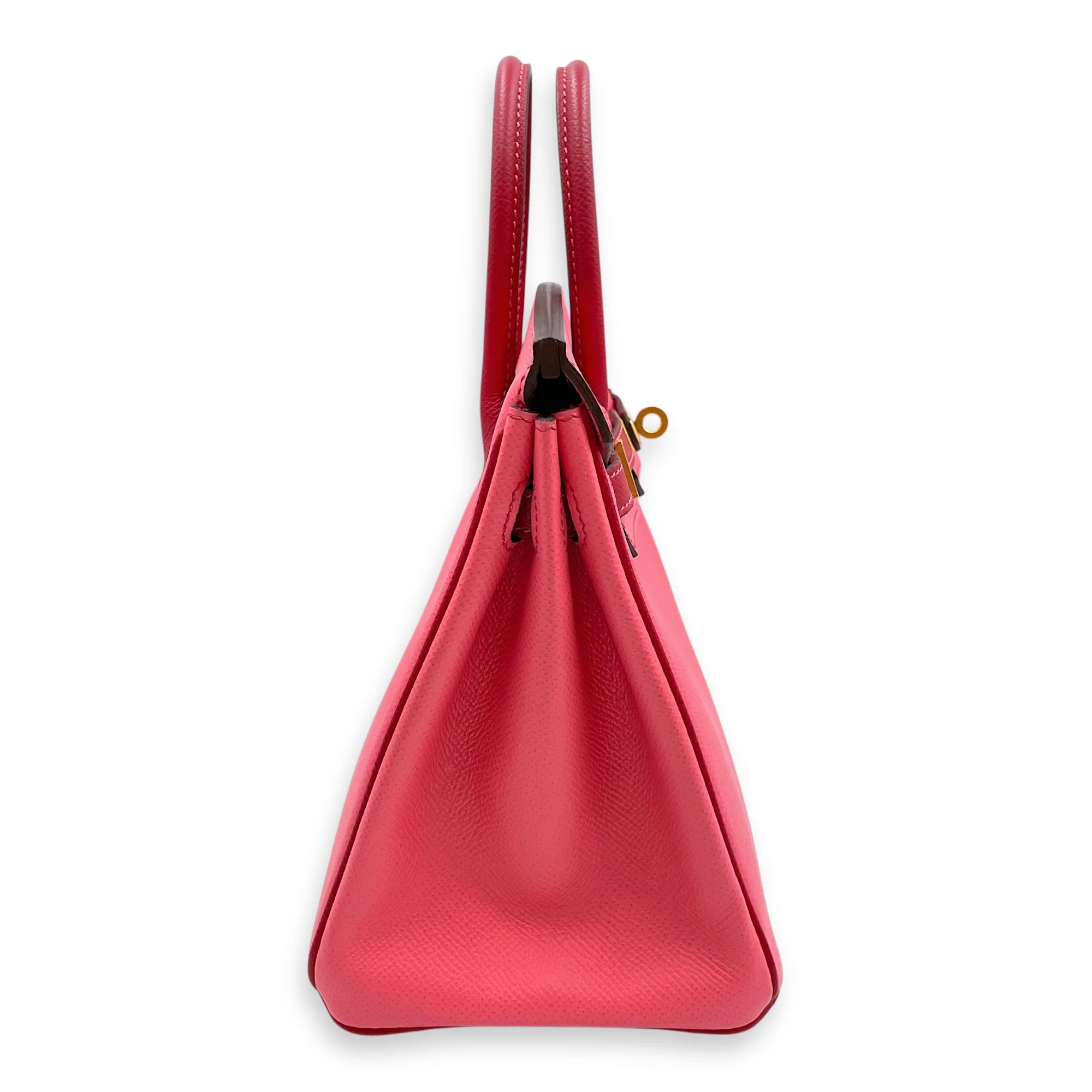 HSS Birkin 25 Rose Azalee/ Rouge Casaque in Epsom, Brushed Gold hardware