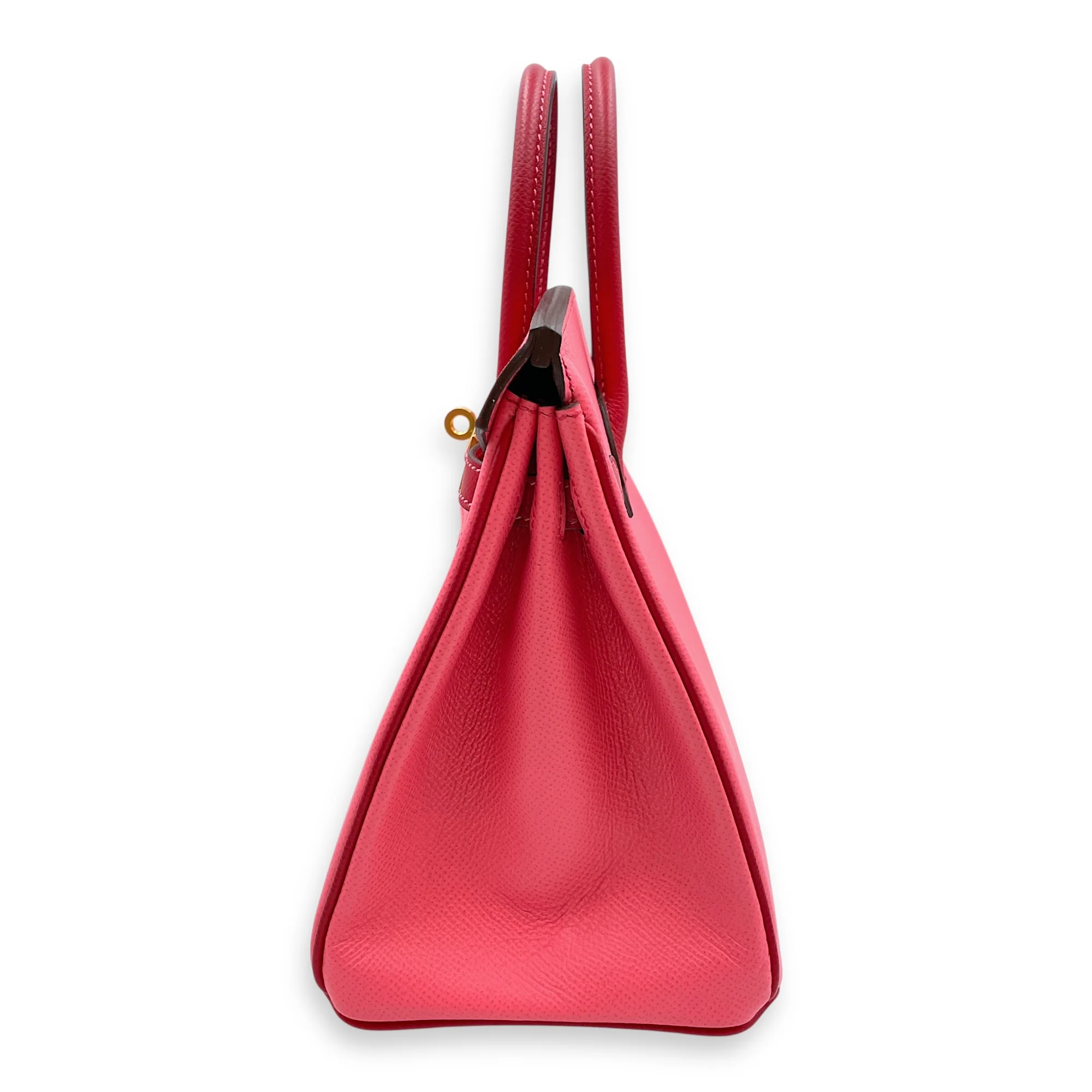 HSS Birkin 25 Rose Azalee/ Rouge Casaque in Epsom, Brushed Gold hardware