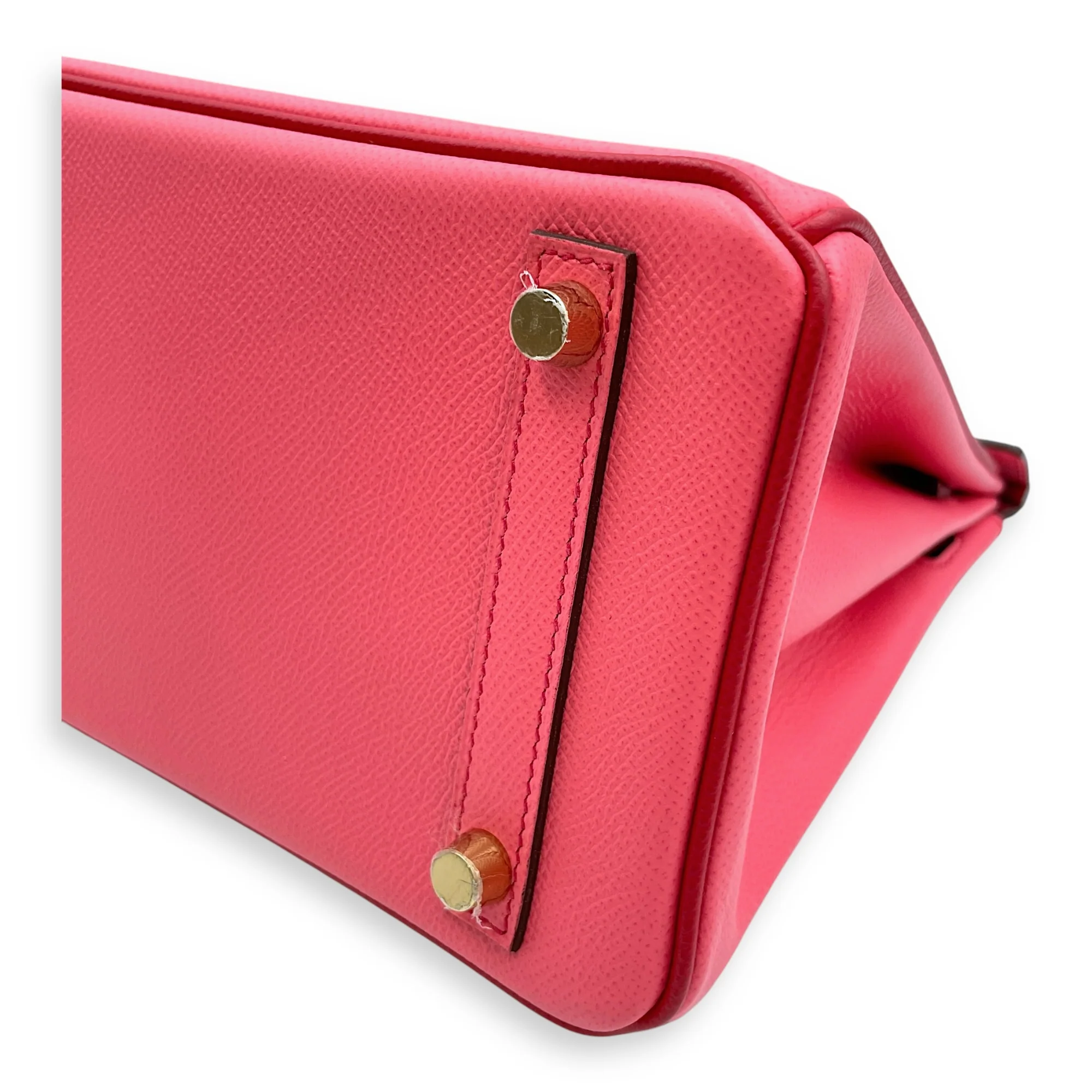 HSS Birkin 25 Rose Azalee/ Rouge Casaque in Epsom, Brushed Gold hardware