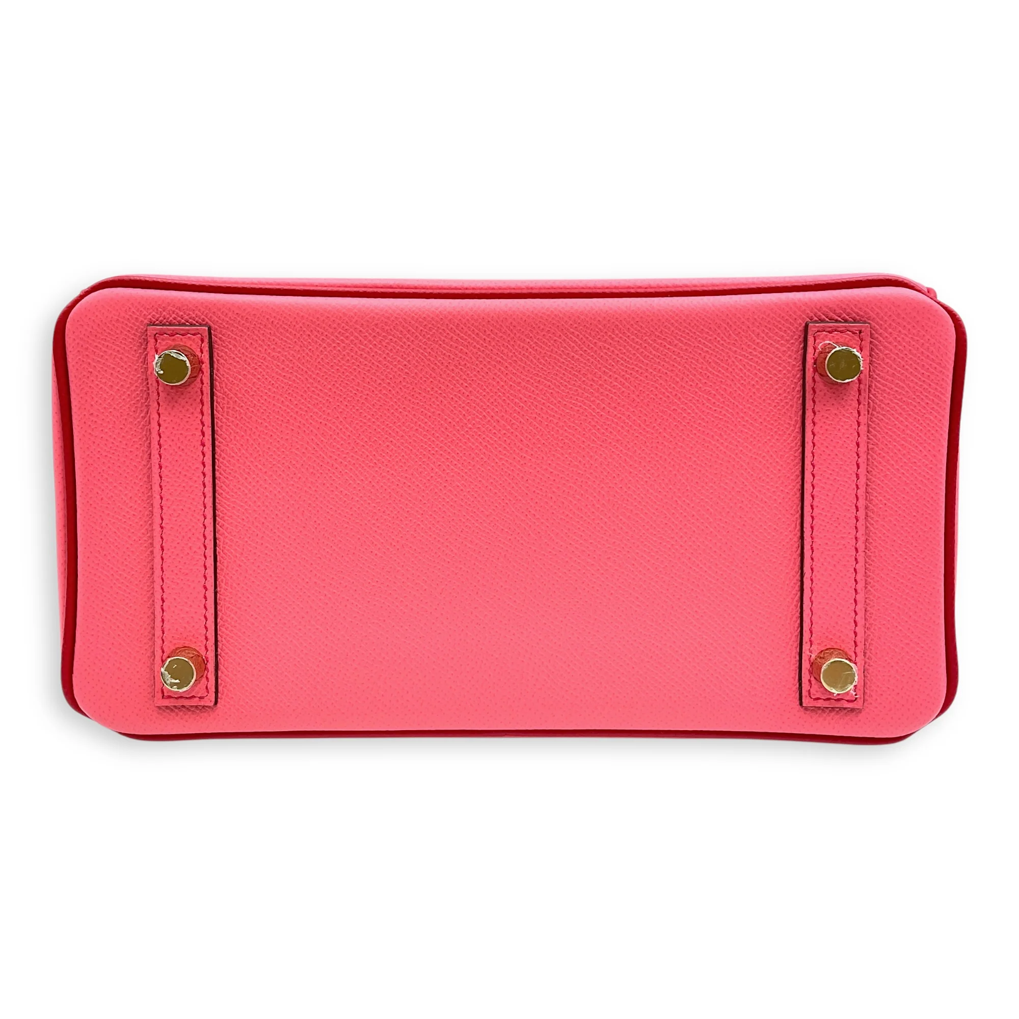 HSS Birkin 25 Rose Azalee/ Rouge Casaque in Epsom, Brushed Gold hardware