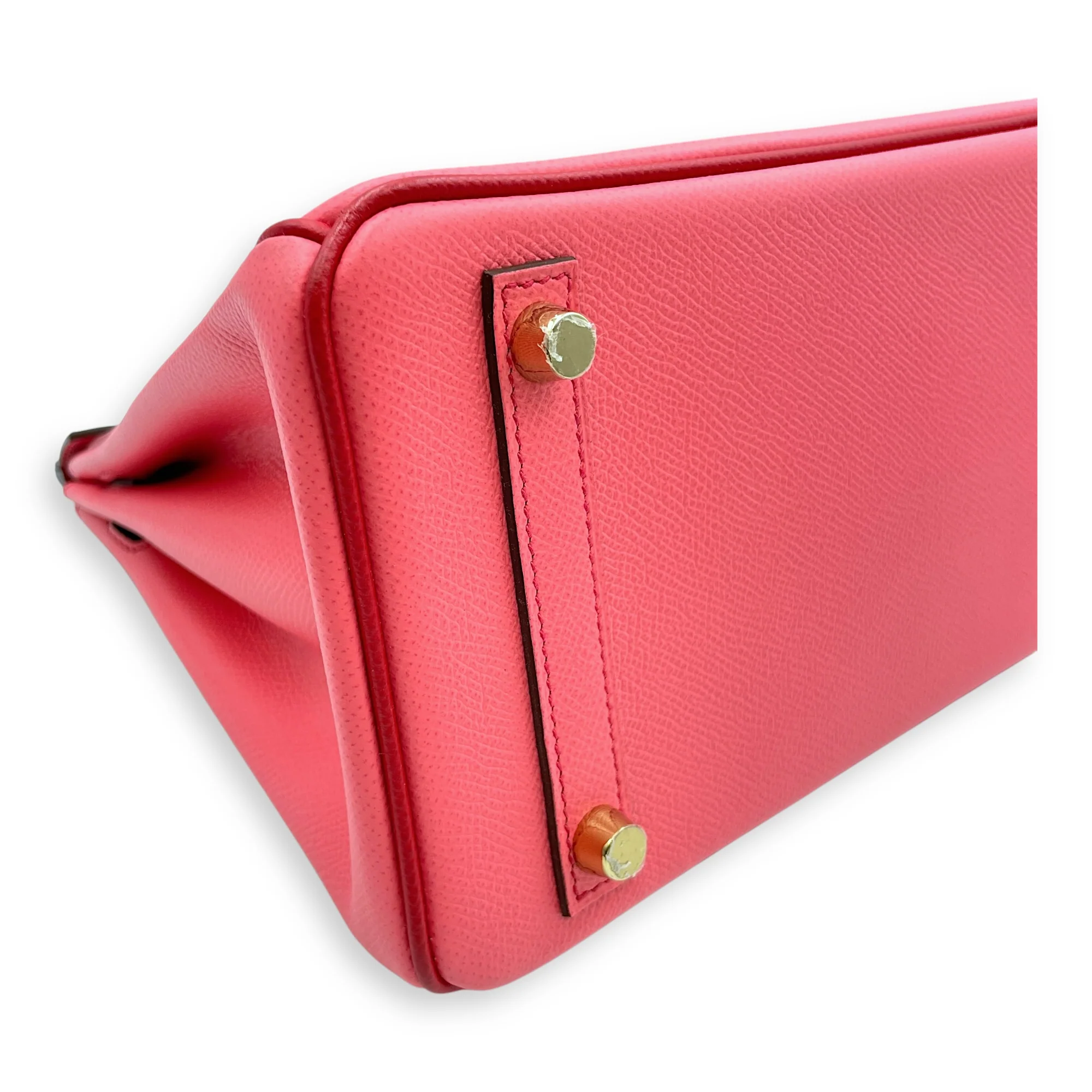 HSS Birkin 25 Rose Azalee/ Rouge Casaque in Epsom, Brushed Gold hardware
