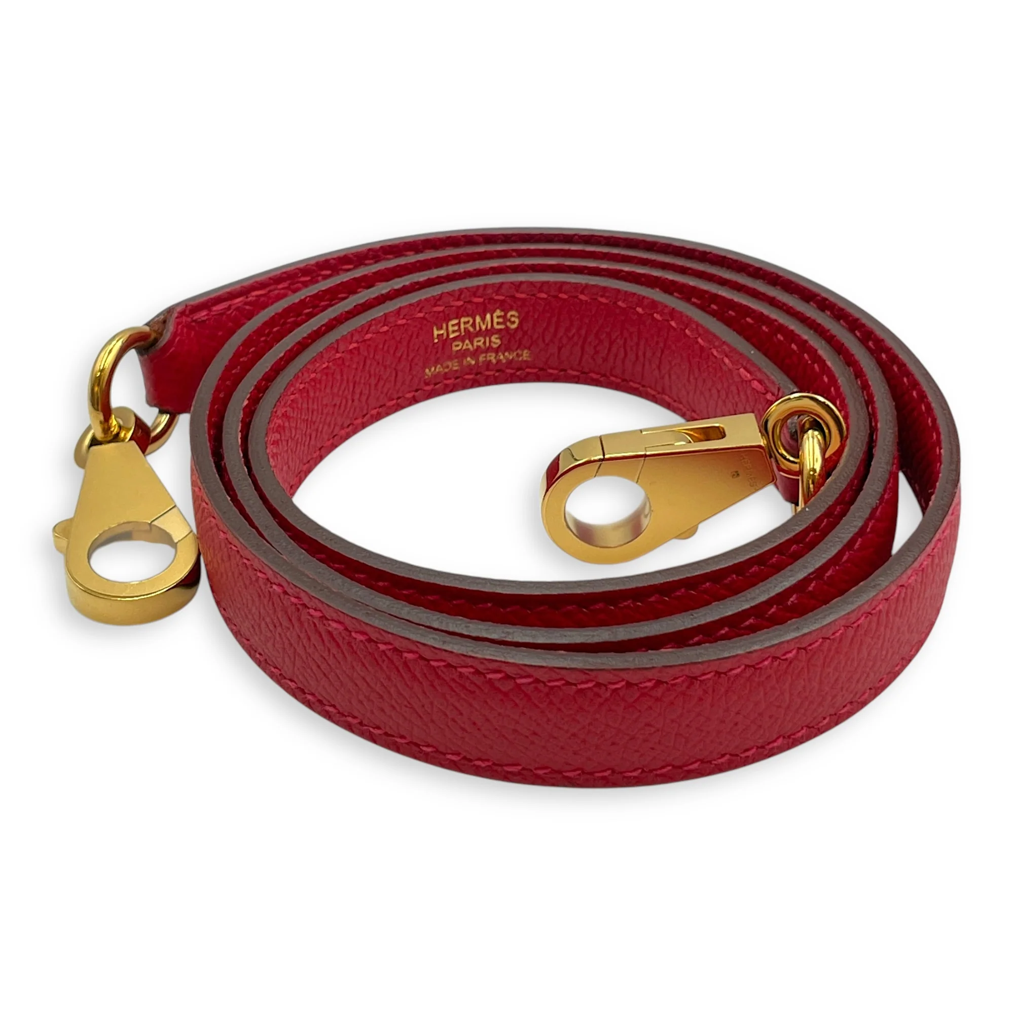 Sellier Kelly 25 Rouge Casaque in Epsom, Gold hardware