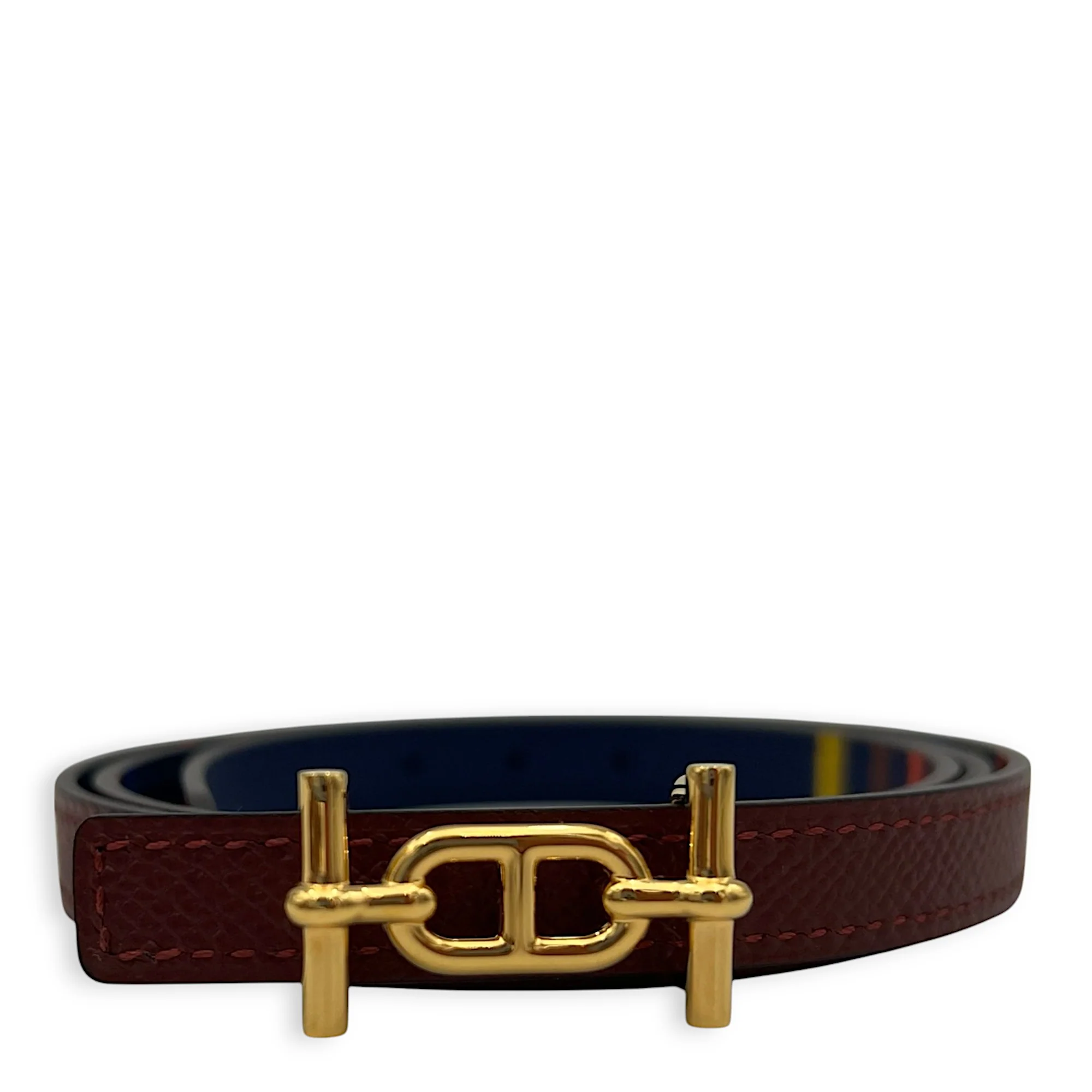Encre 75cm Bicolor Maroon in Epsom, Gold hardware