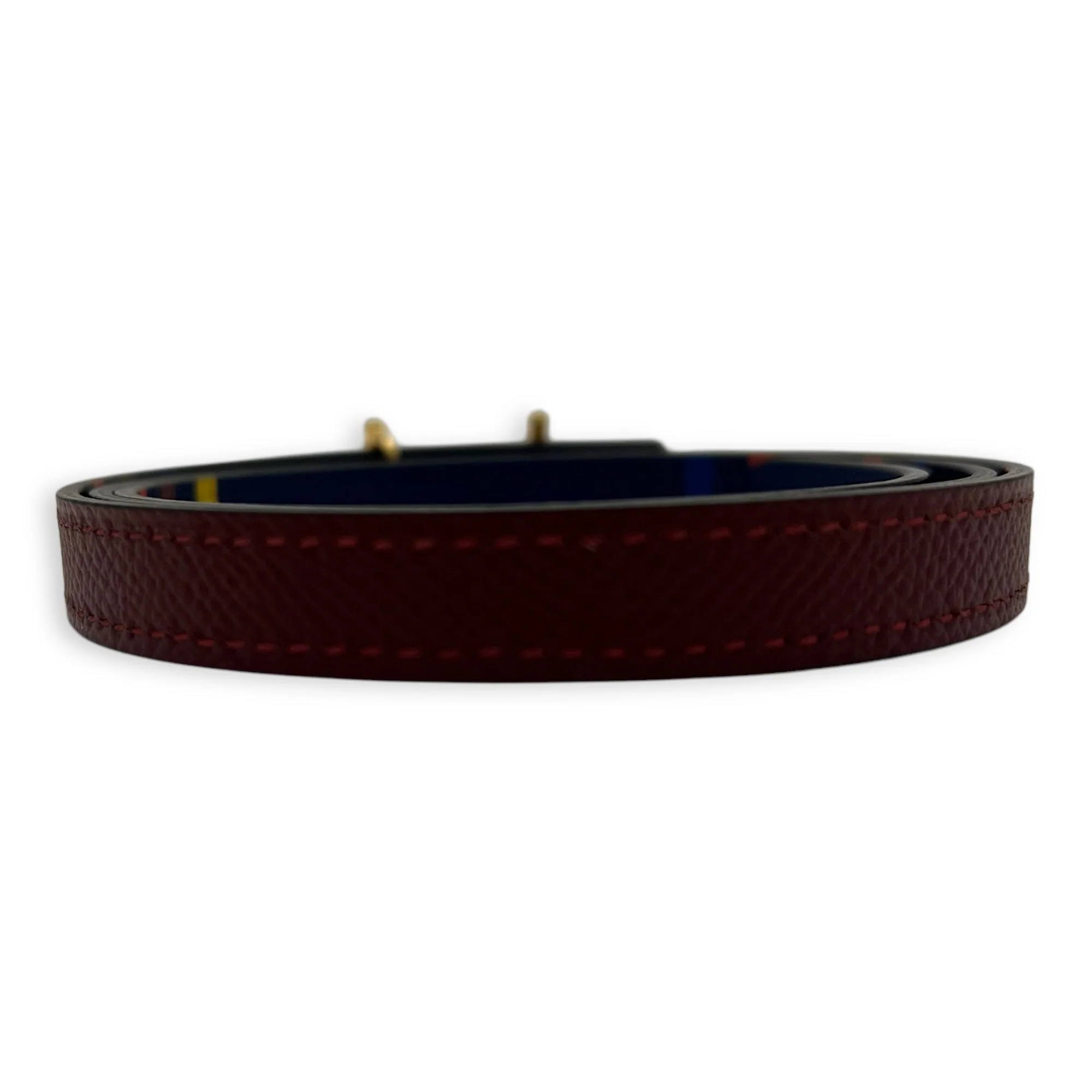 Encre 75cm Bicolor Maroon in Epsom, Gold hardware