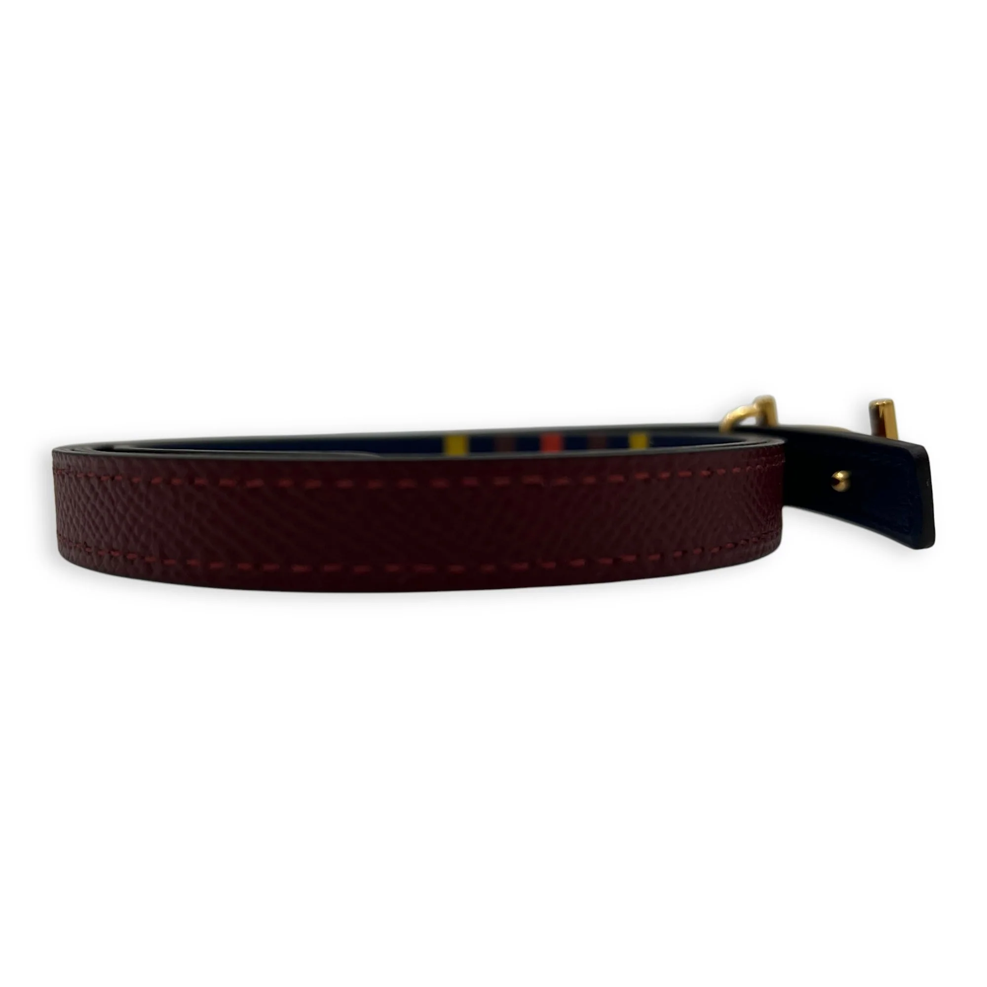 Encre 75cm Bicolor Maroon in Epsom, Gold hardware