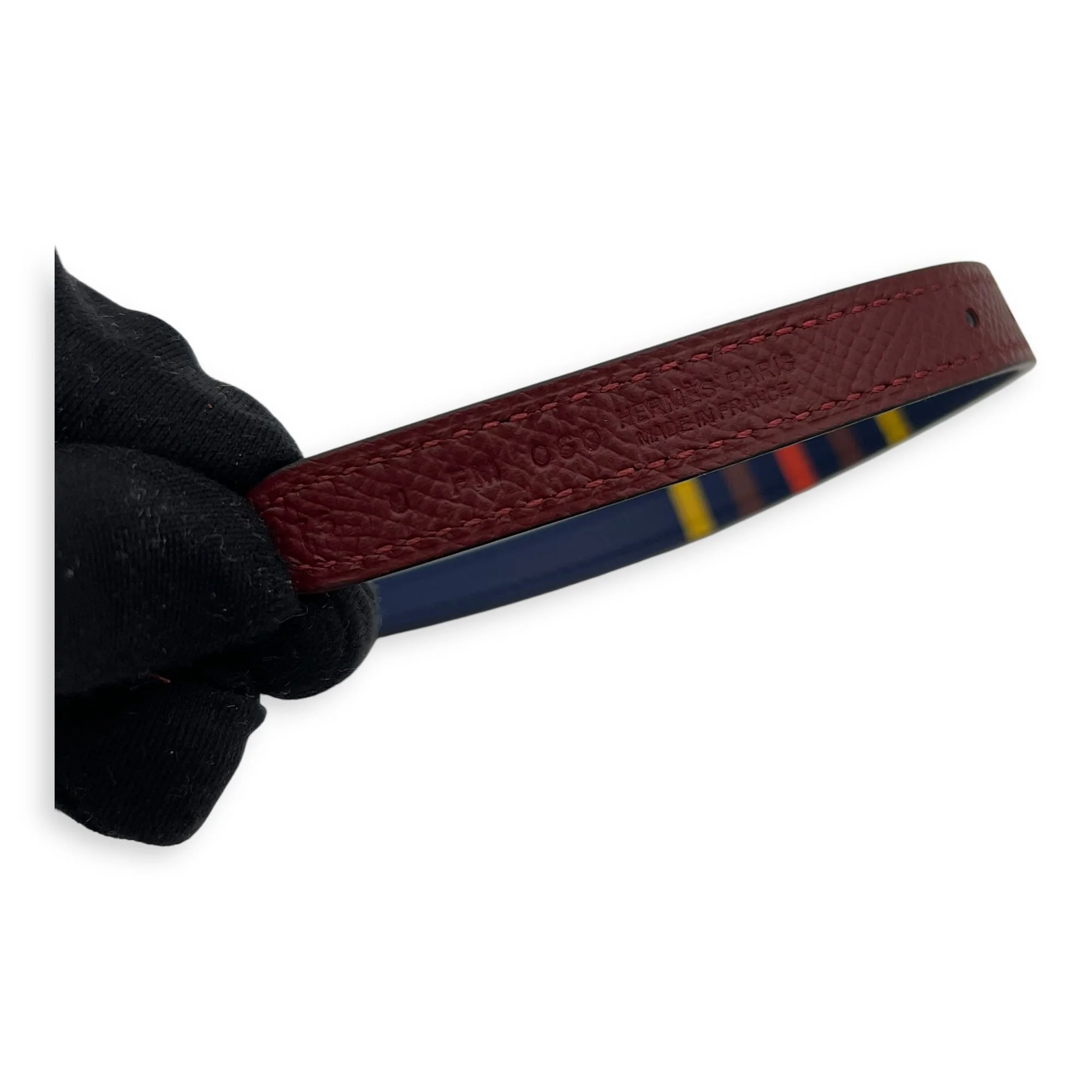 Encre 75cm Bicolor Maroon in Epsom, Gold hardware