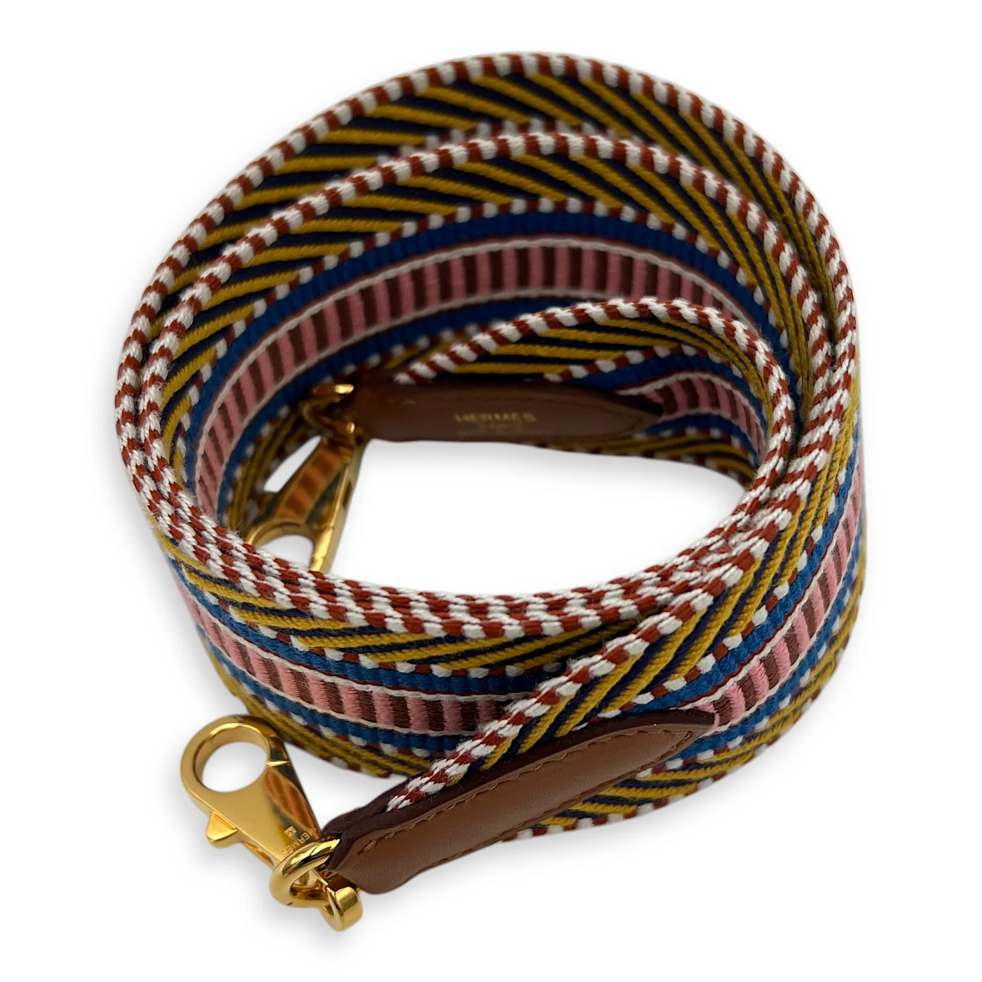 Sangle Cavale Multi-colour in Canvas, Gold hardware