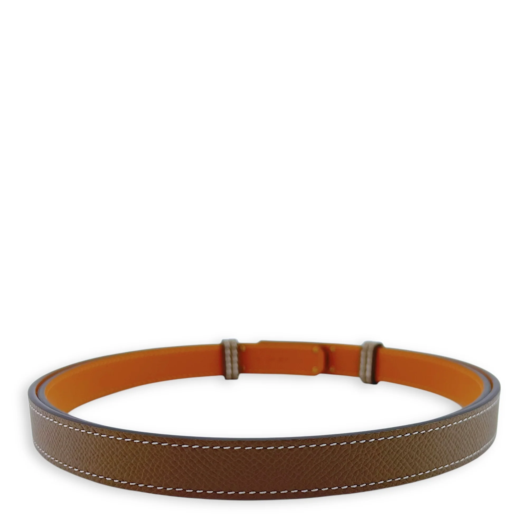 Kelly 18 Etoupe Belt in Epsom, Gold hardware