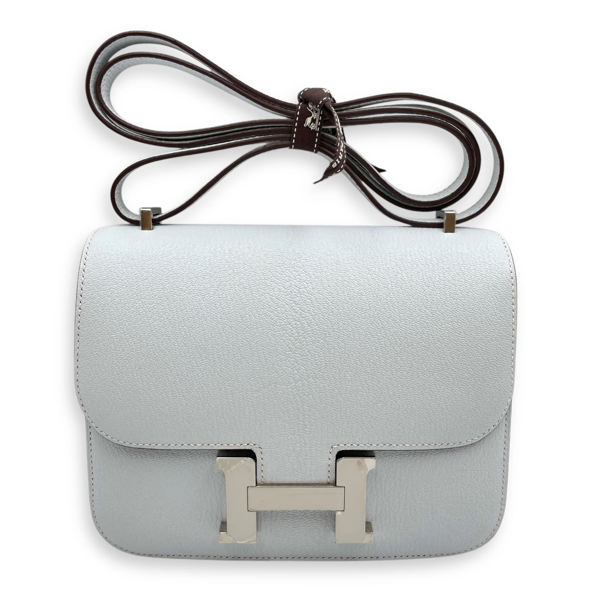 Constance 18 Blue Brume in Chevre Mysore, Palladium hardware