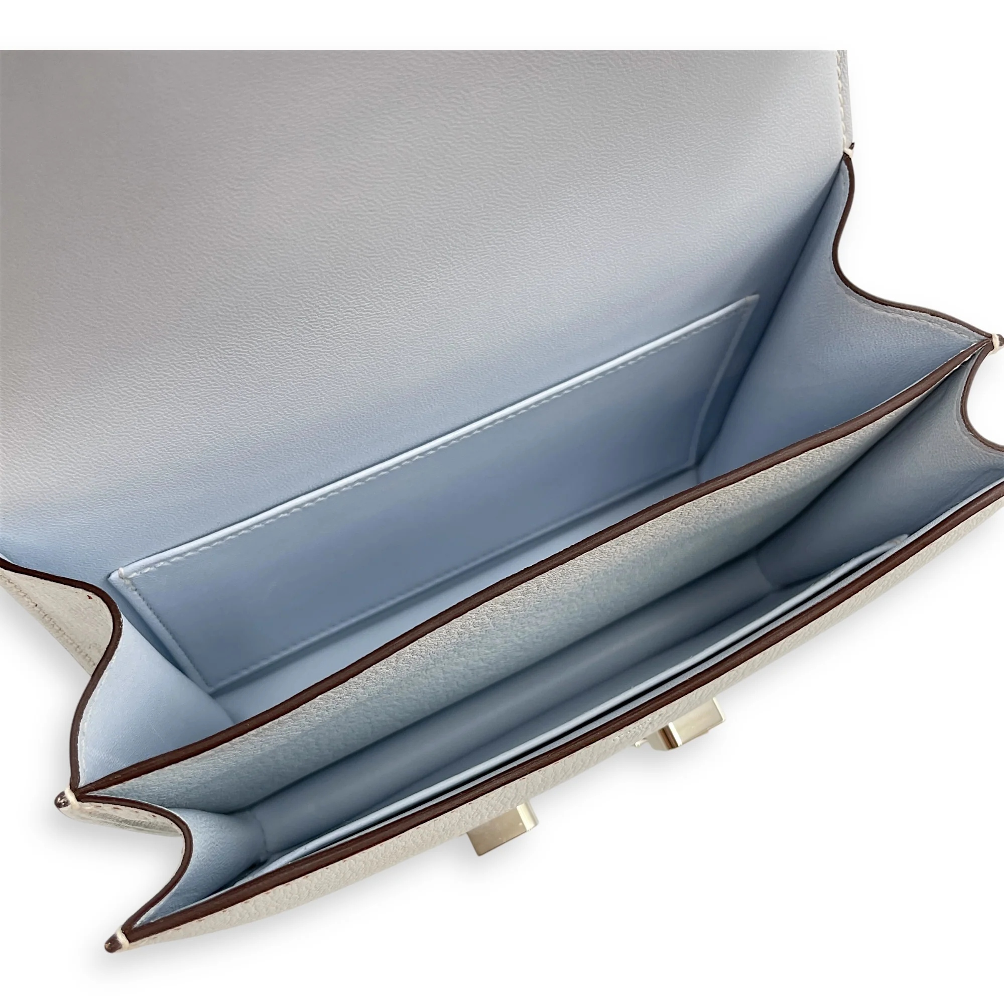 Constance 18 Blue Brume in Chevre Mysore, Palladium hardware