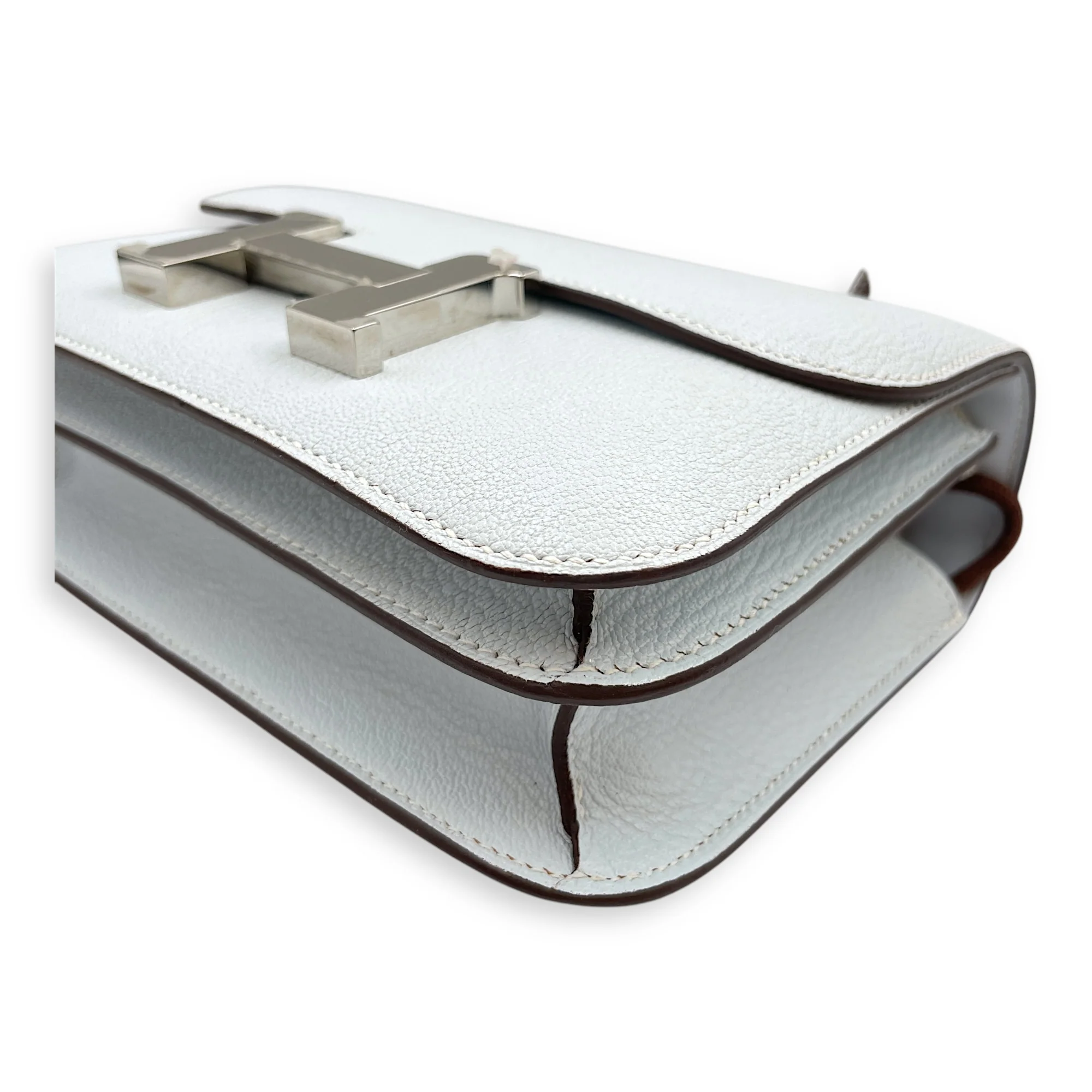 Constance 18 Blue Brume in Chevre Mysore, Palladium hardware